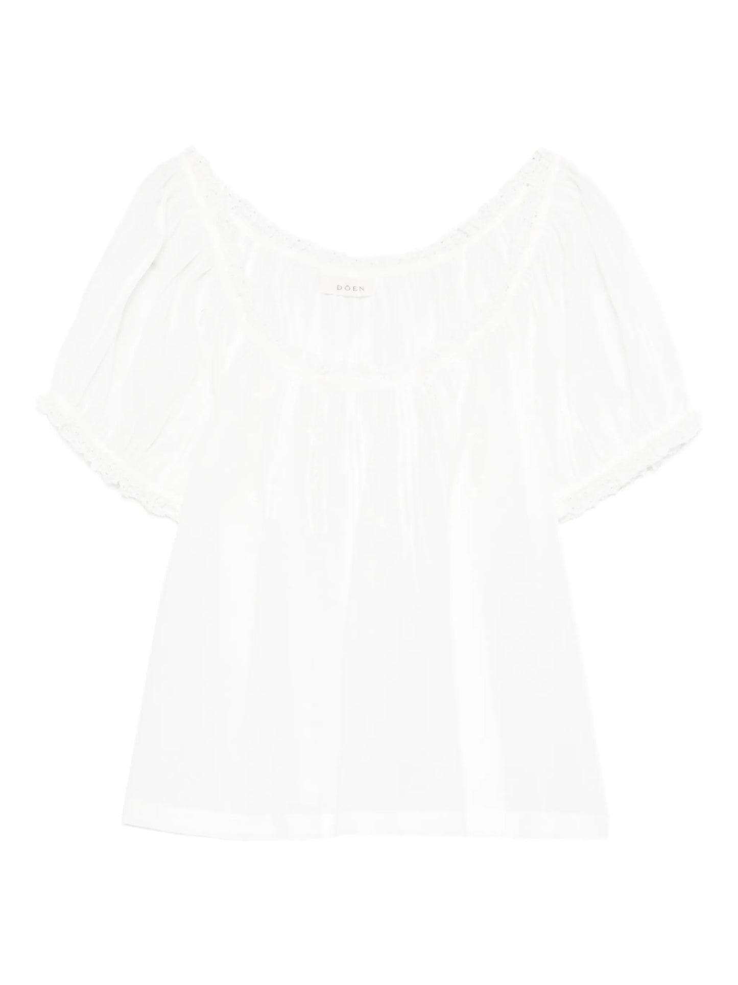 Frederica lace-detail scoop-neck blouse