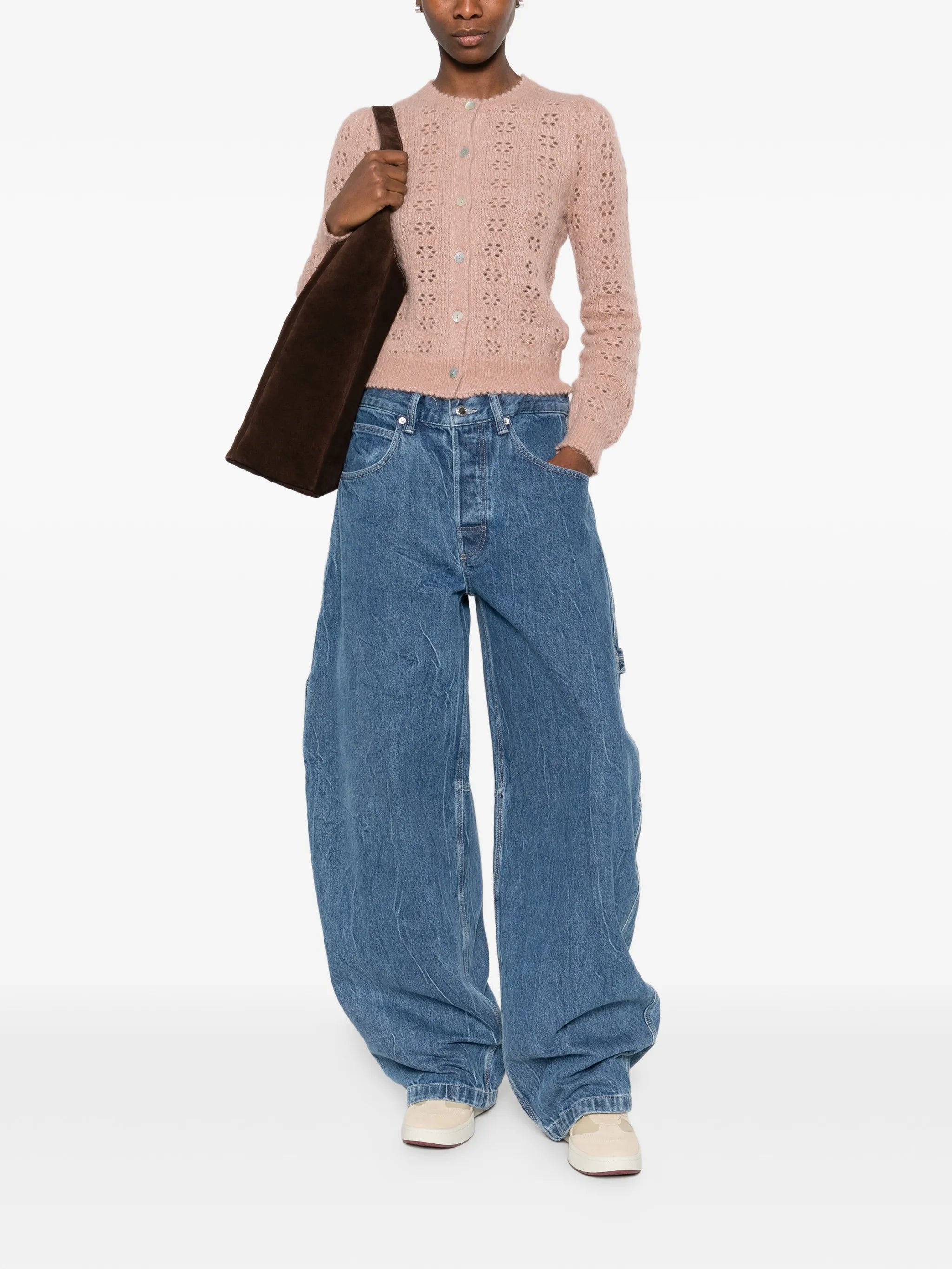 Emory open-work knitted cardigan