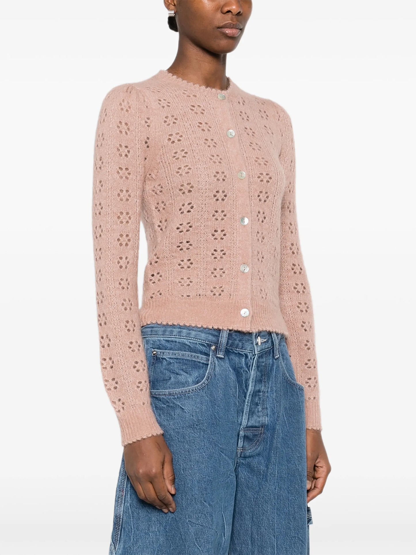 Emory open-work knitted cardigan