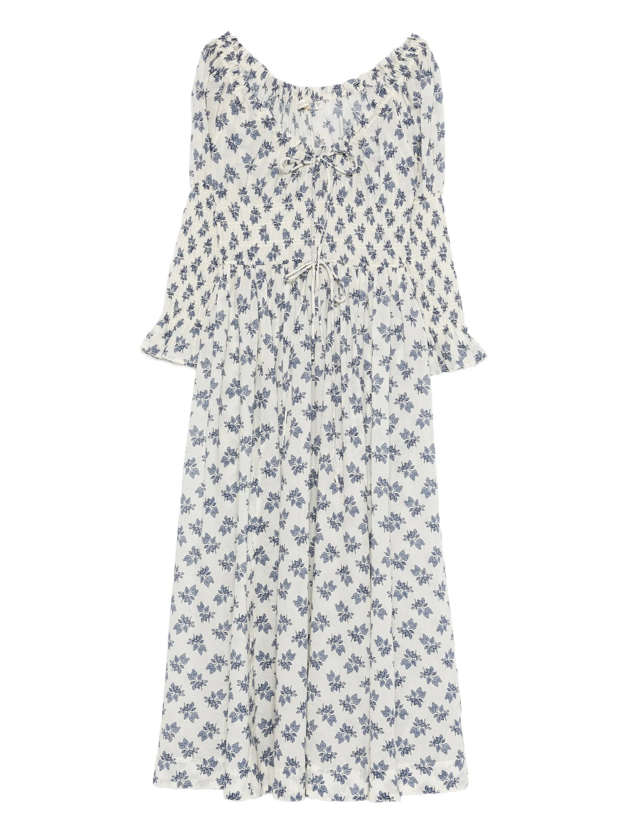 scoop neck flower print dress