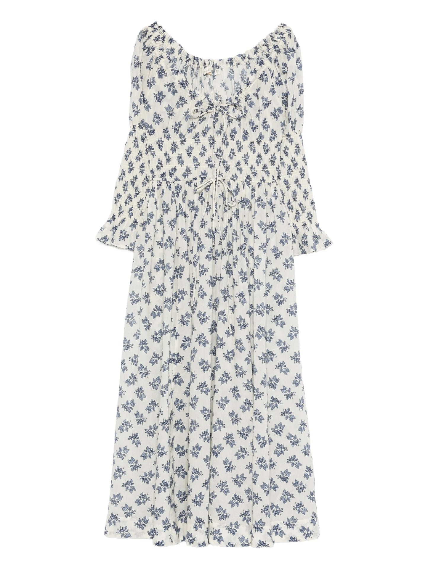 scoop neck flower print dress