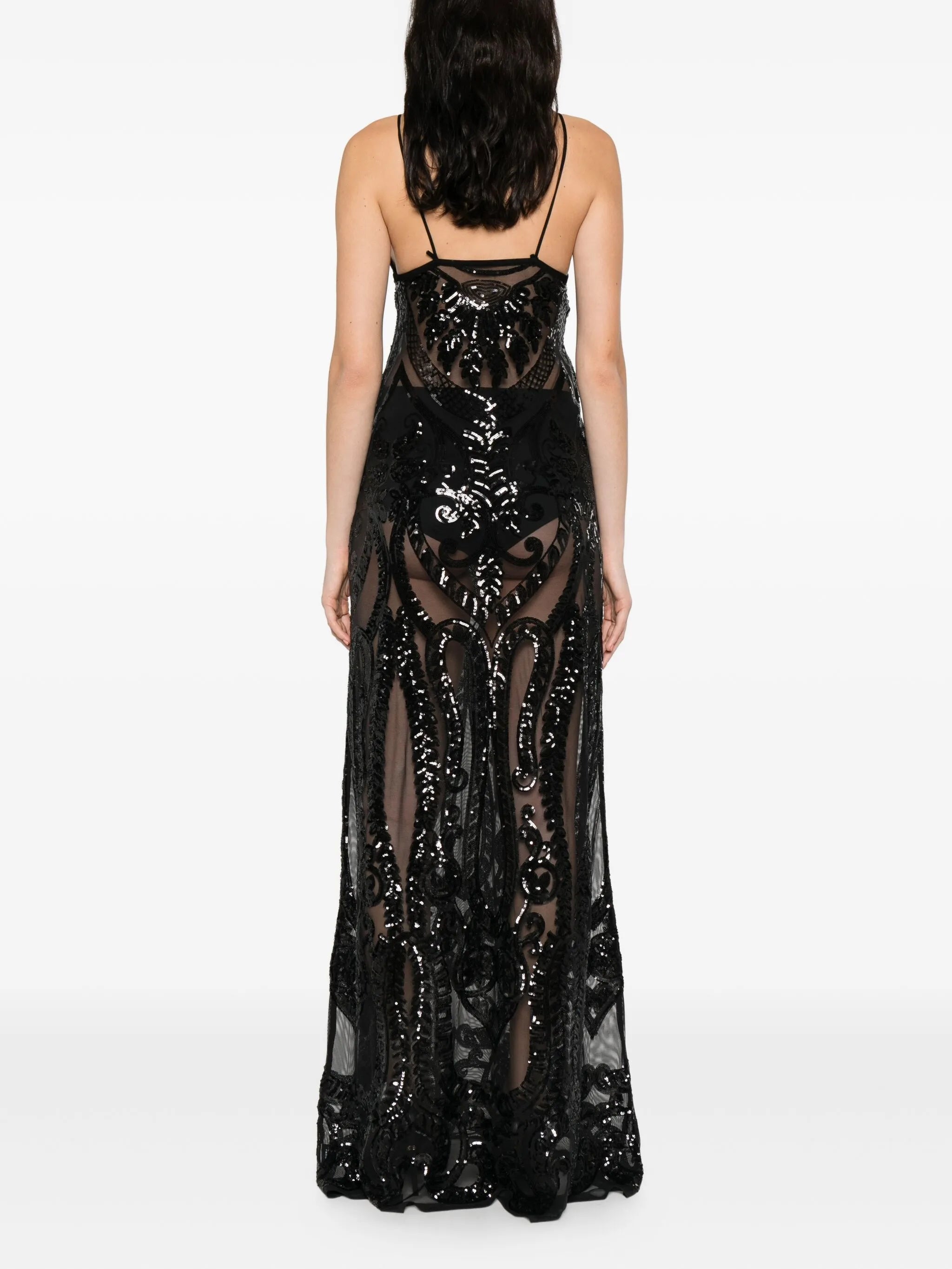 sequin-embellished gown