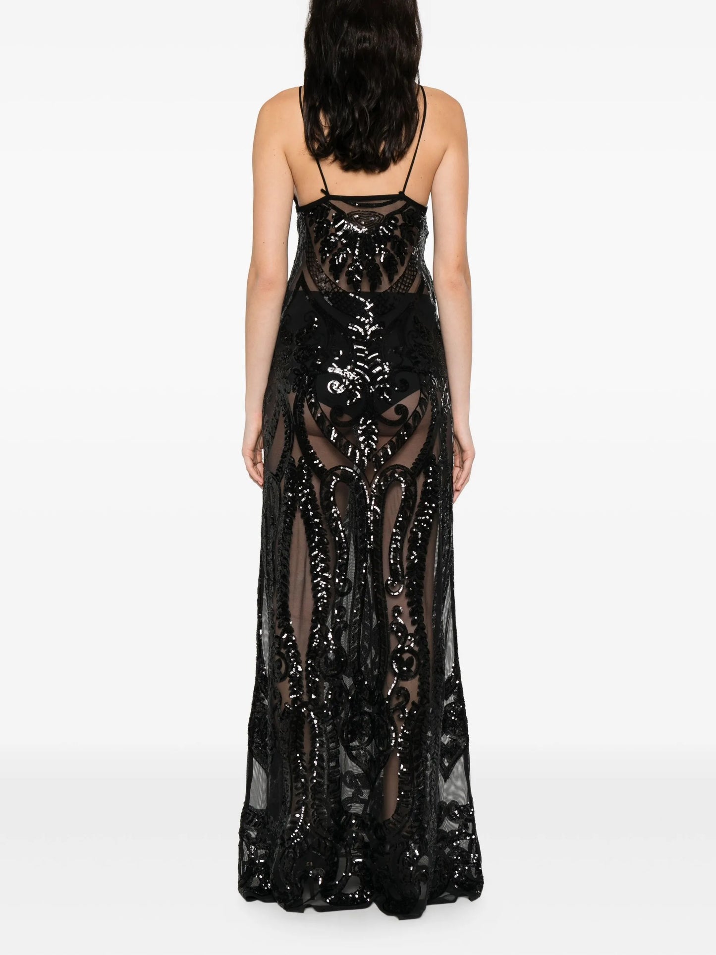 sequin-embellished gown