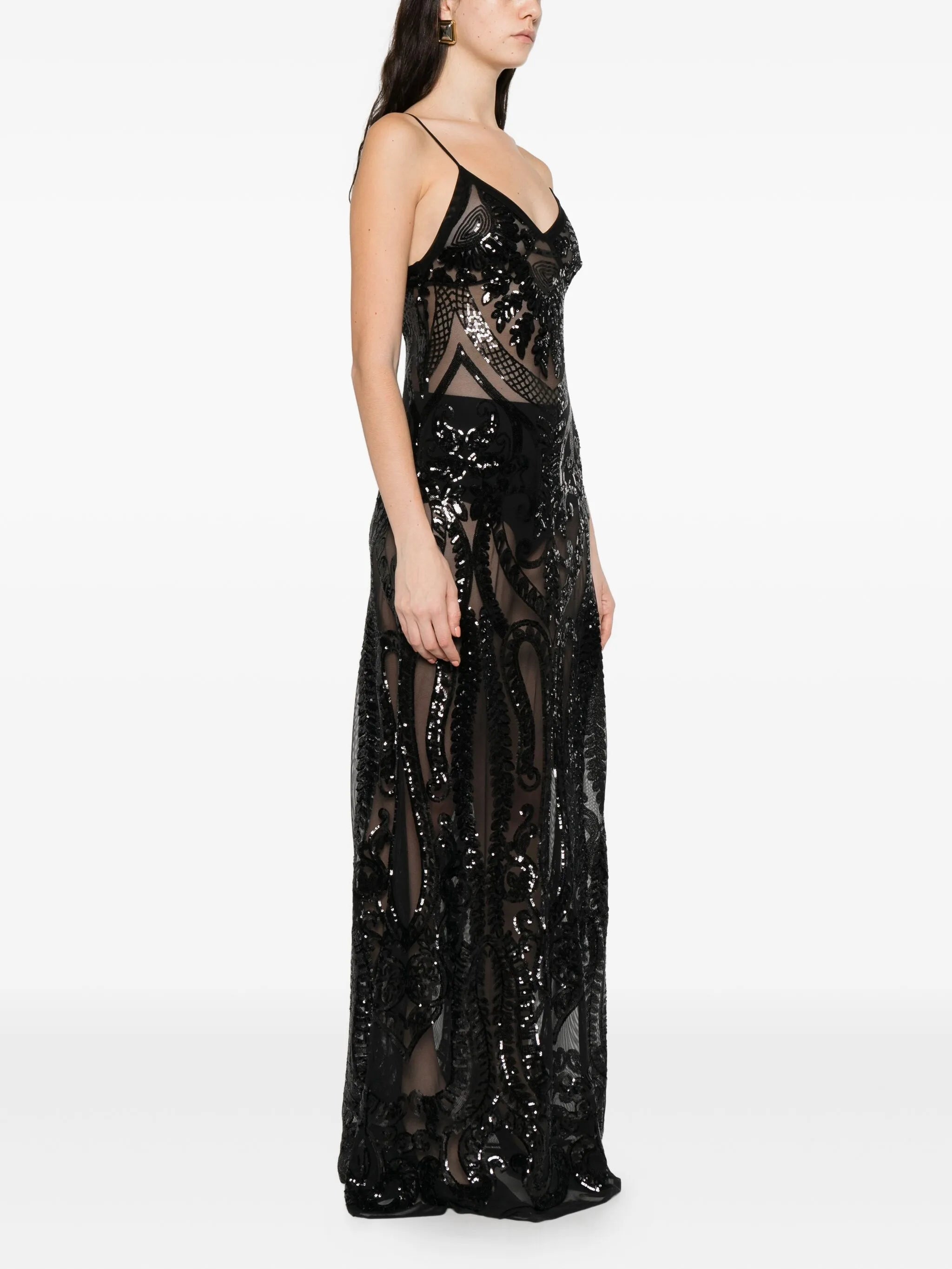 sequin-embellished gown