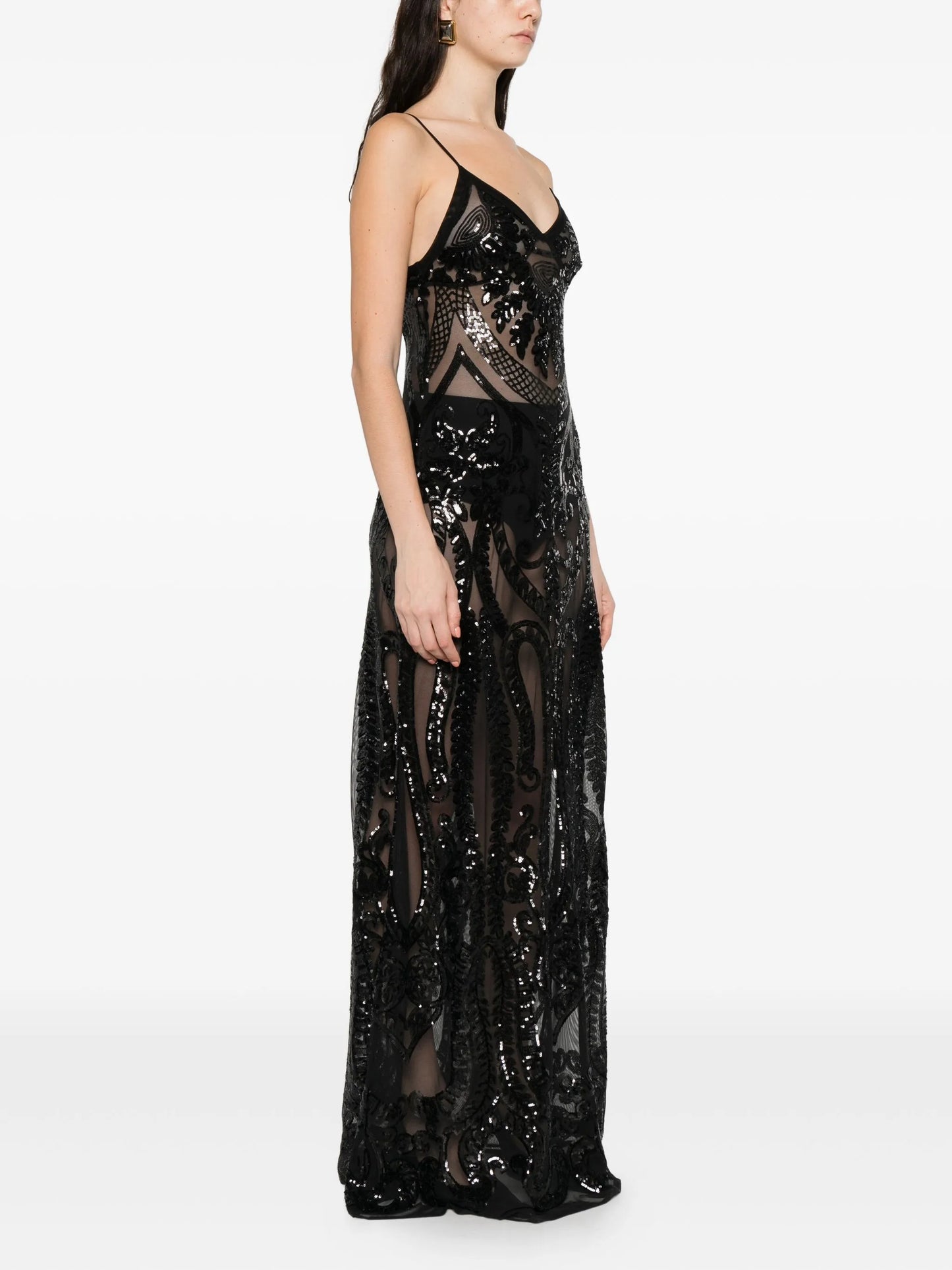 sequin-embellished gown