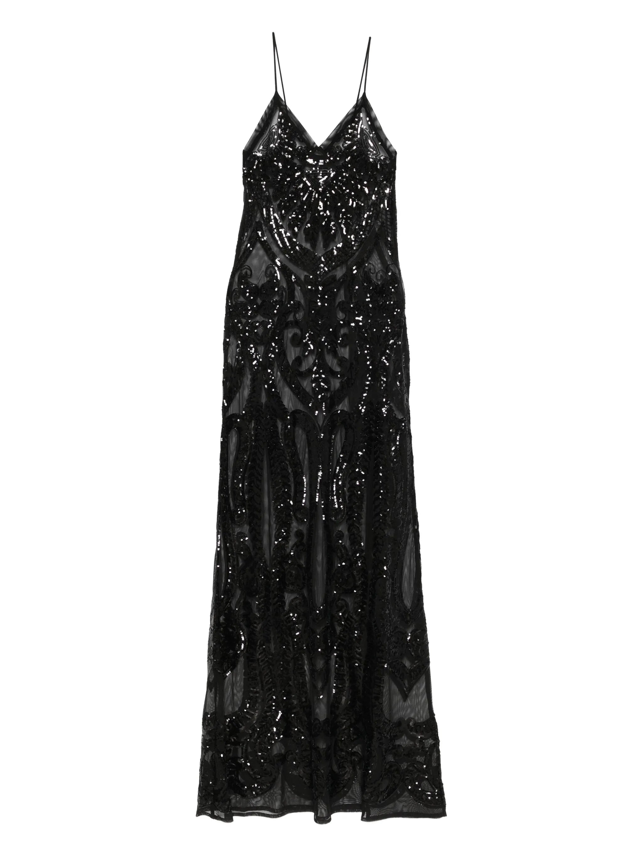 sequin-embellished gown