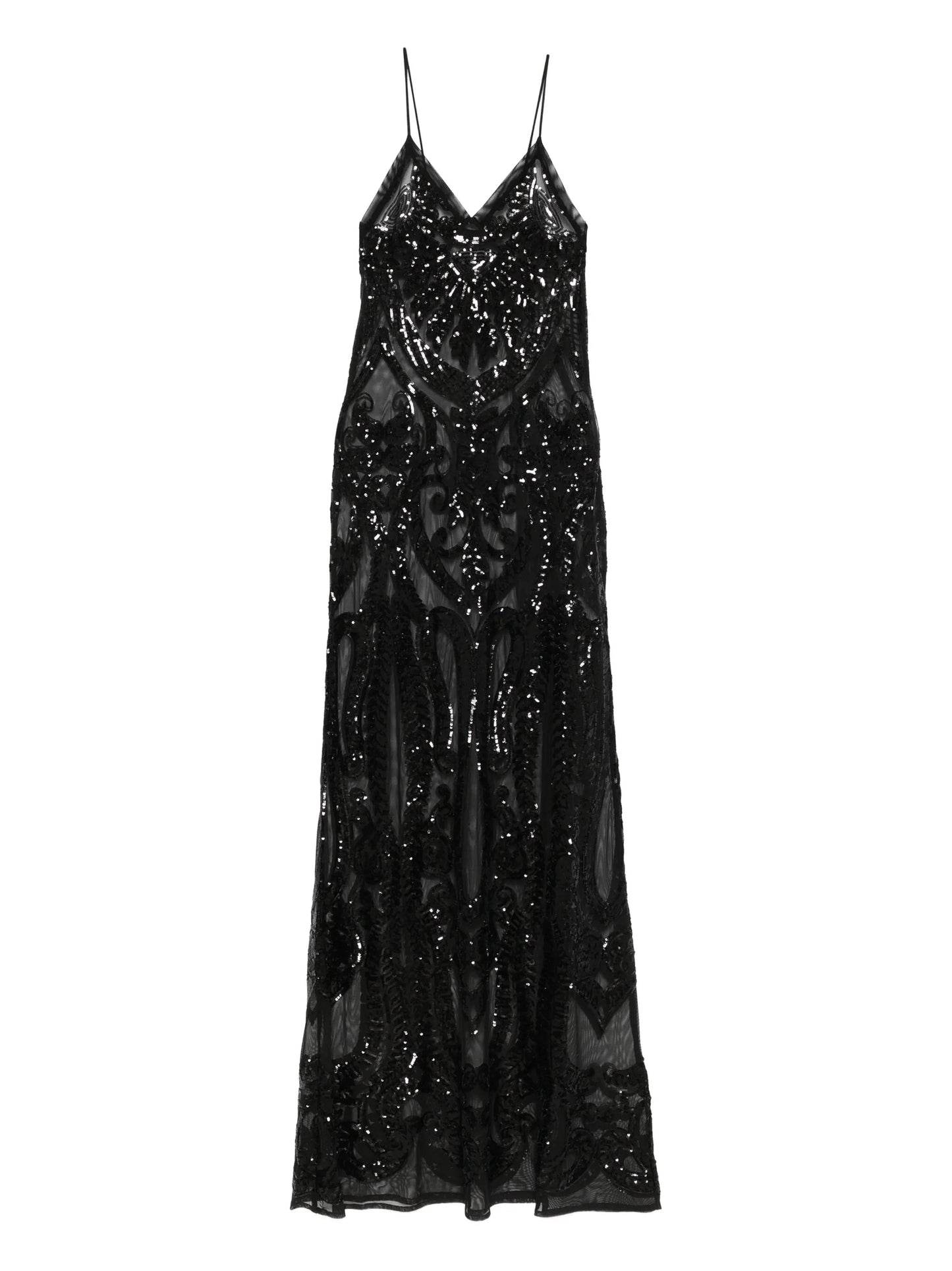 sequin-embellished gown