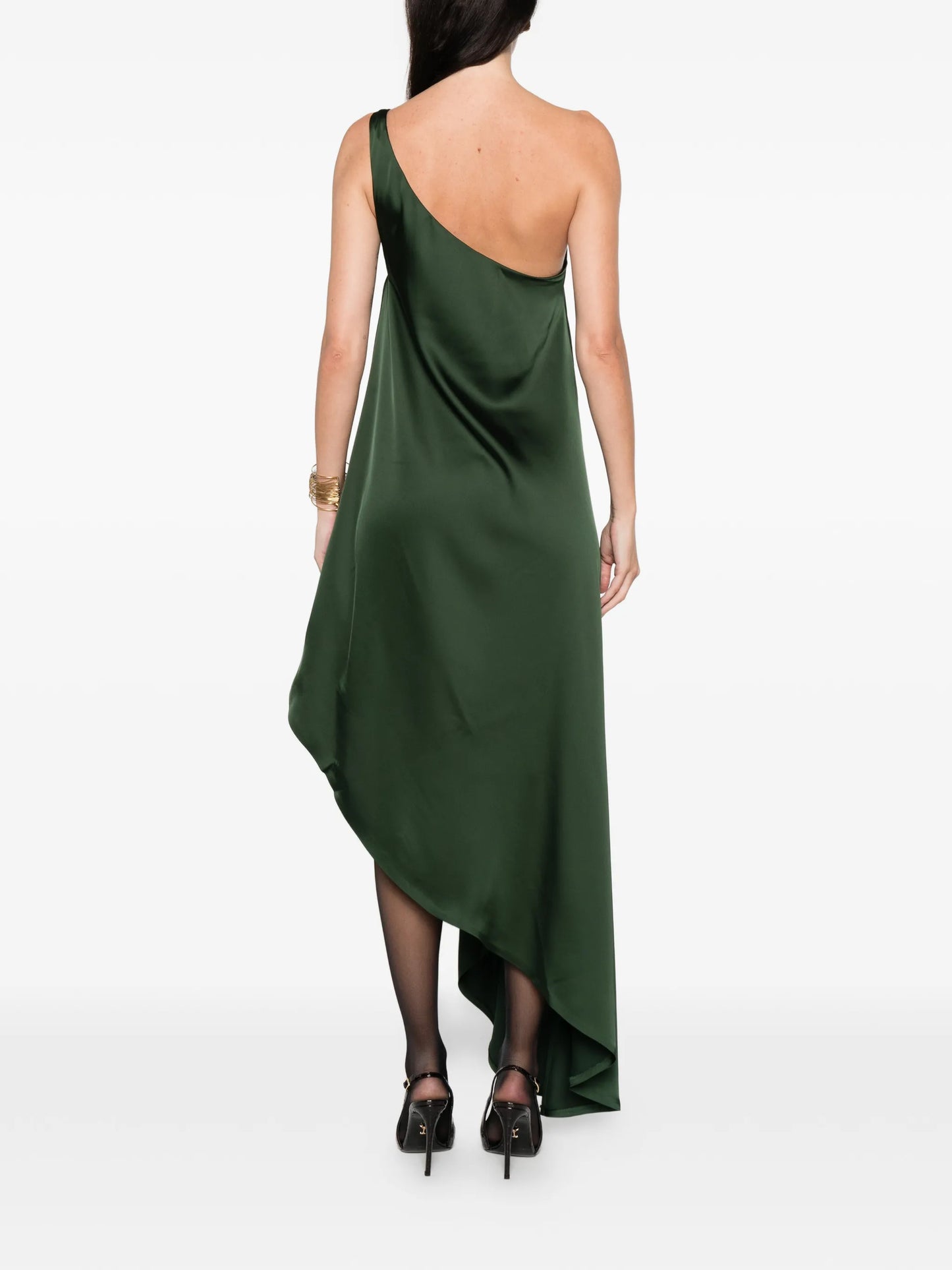 one-shoulder diagonal dress