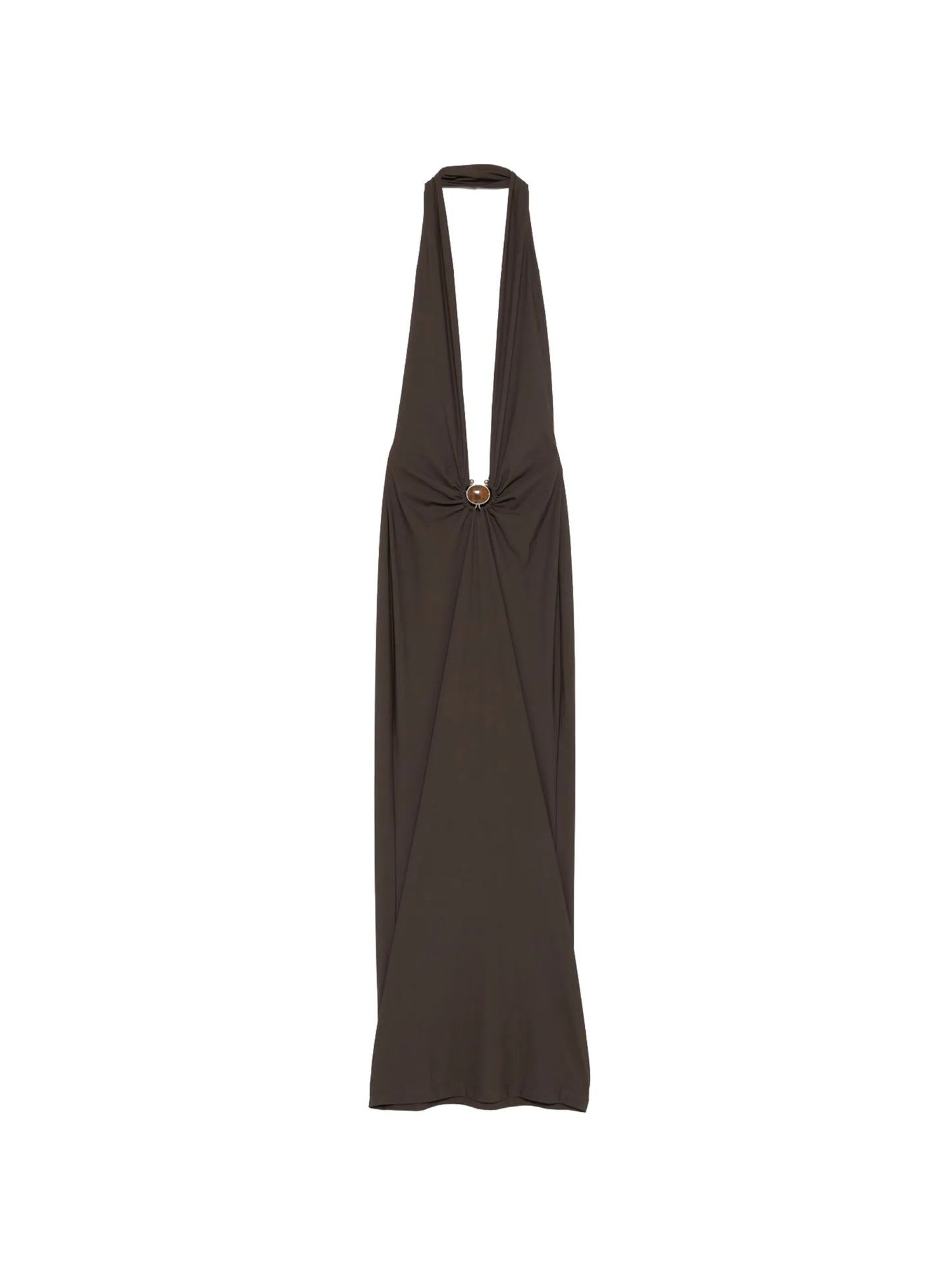 ruched halterneck beach dress