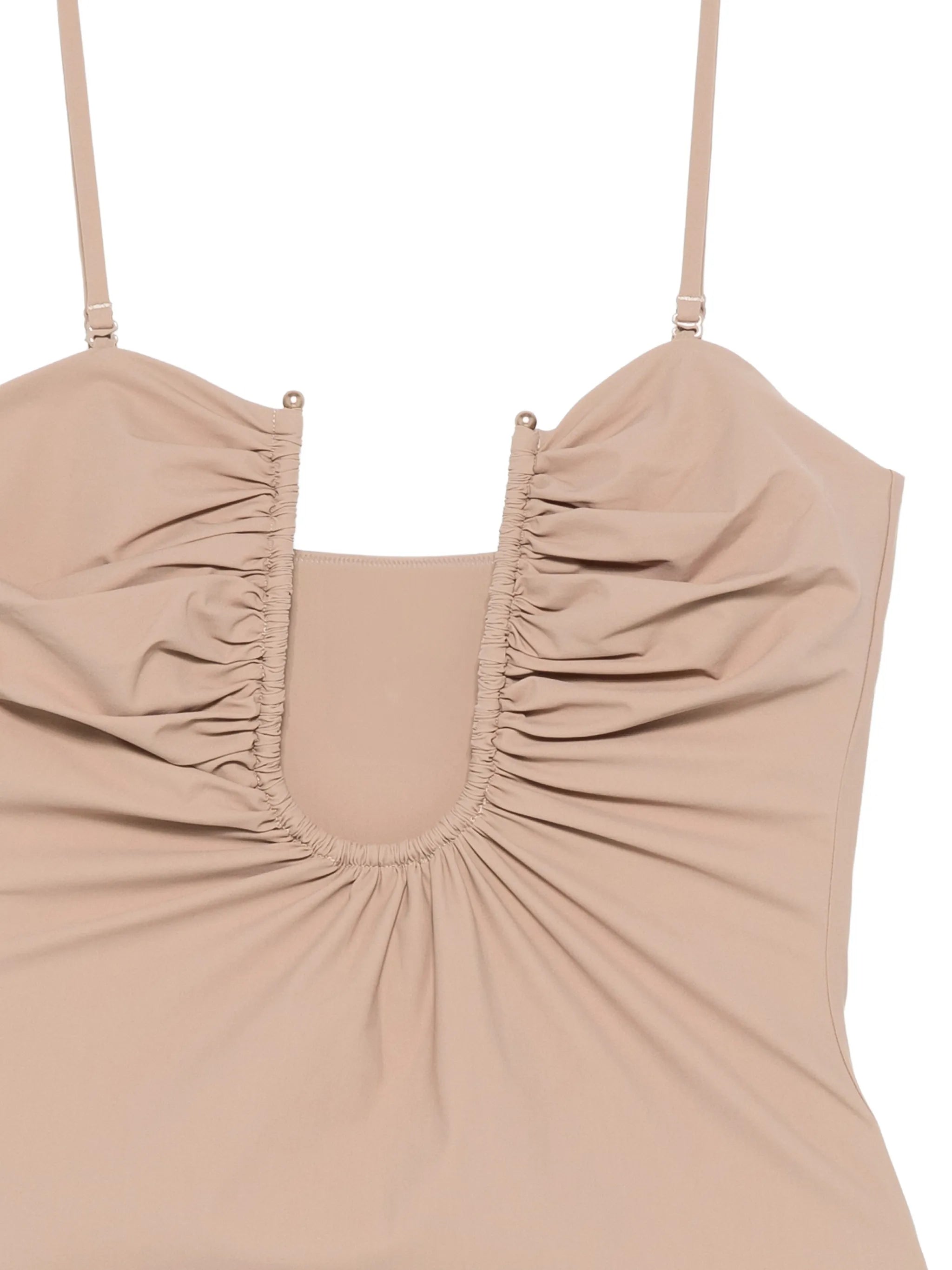 ruched one-piece swimsuit
