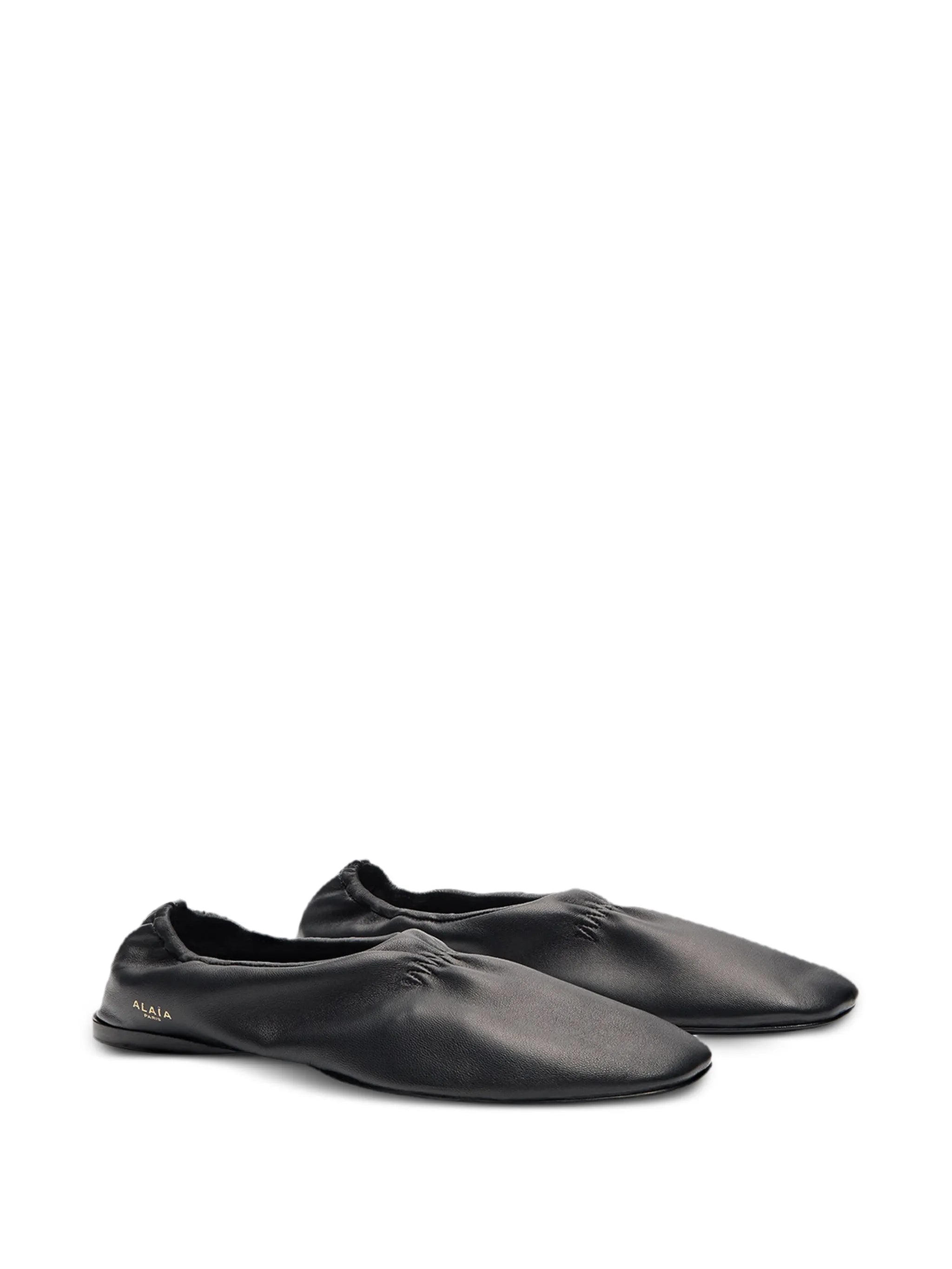 leather ballet flats