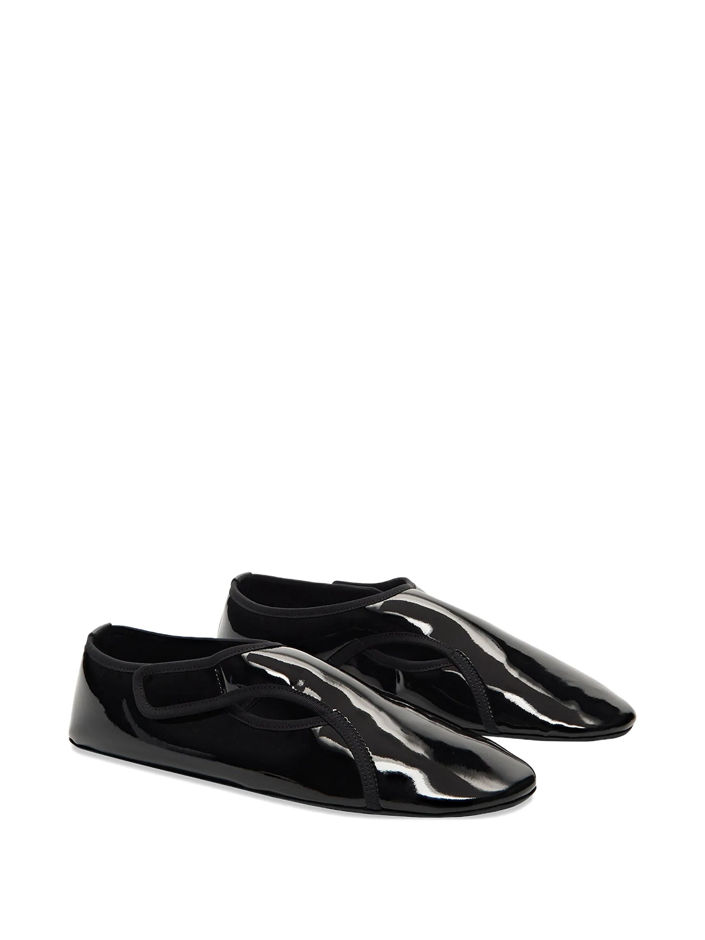 patent-finish ballet flats