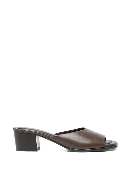 square-heeled mules 55 mm in leather