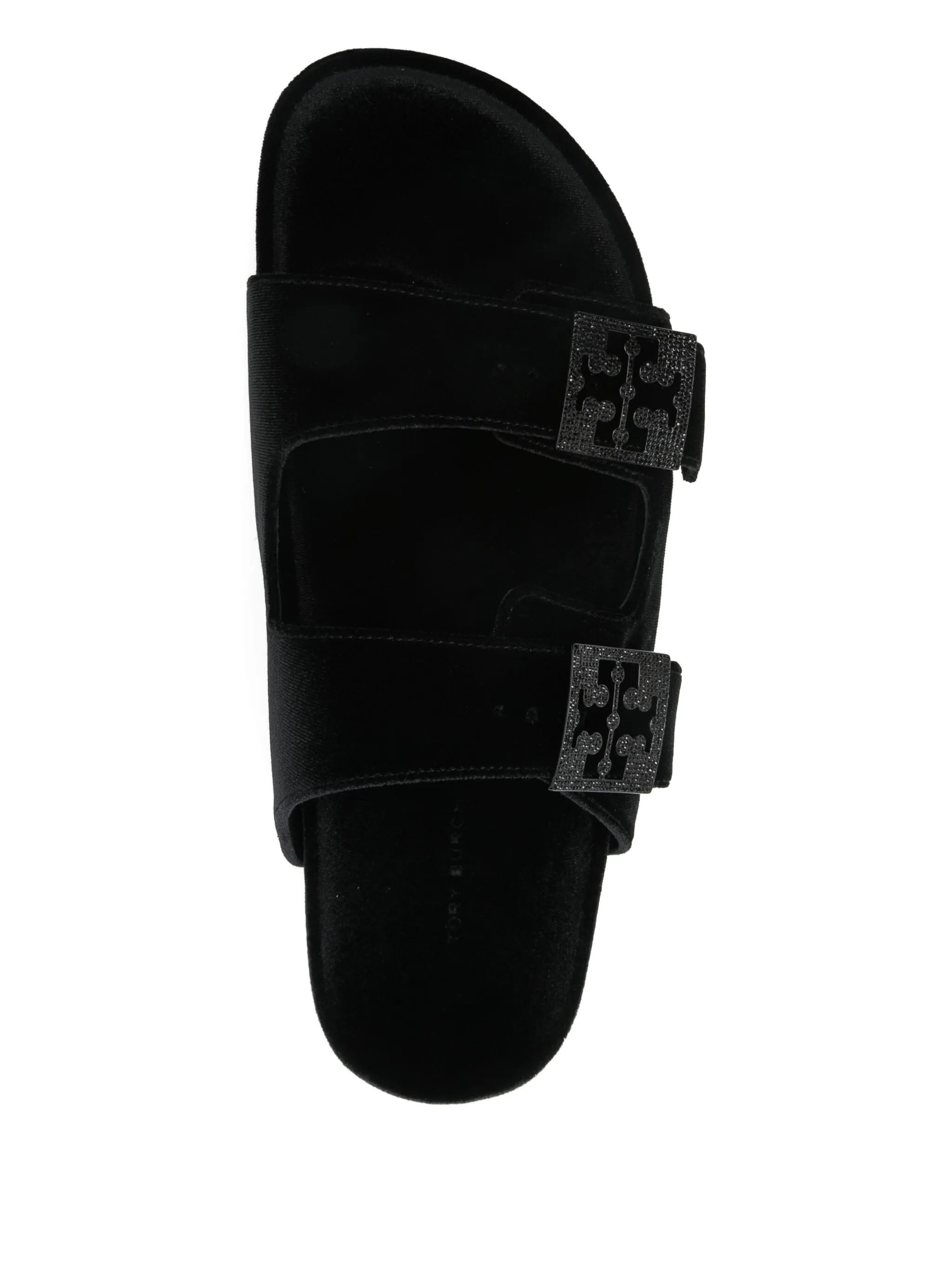 pave flat slide sandals