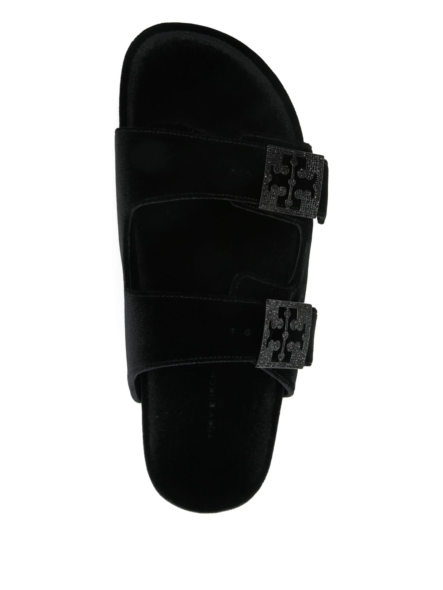 pave flat slide sandals