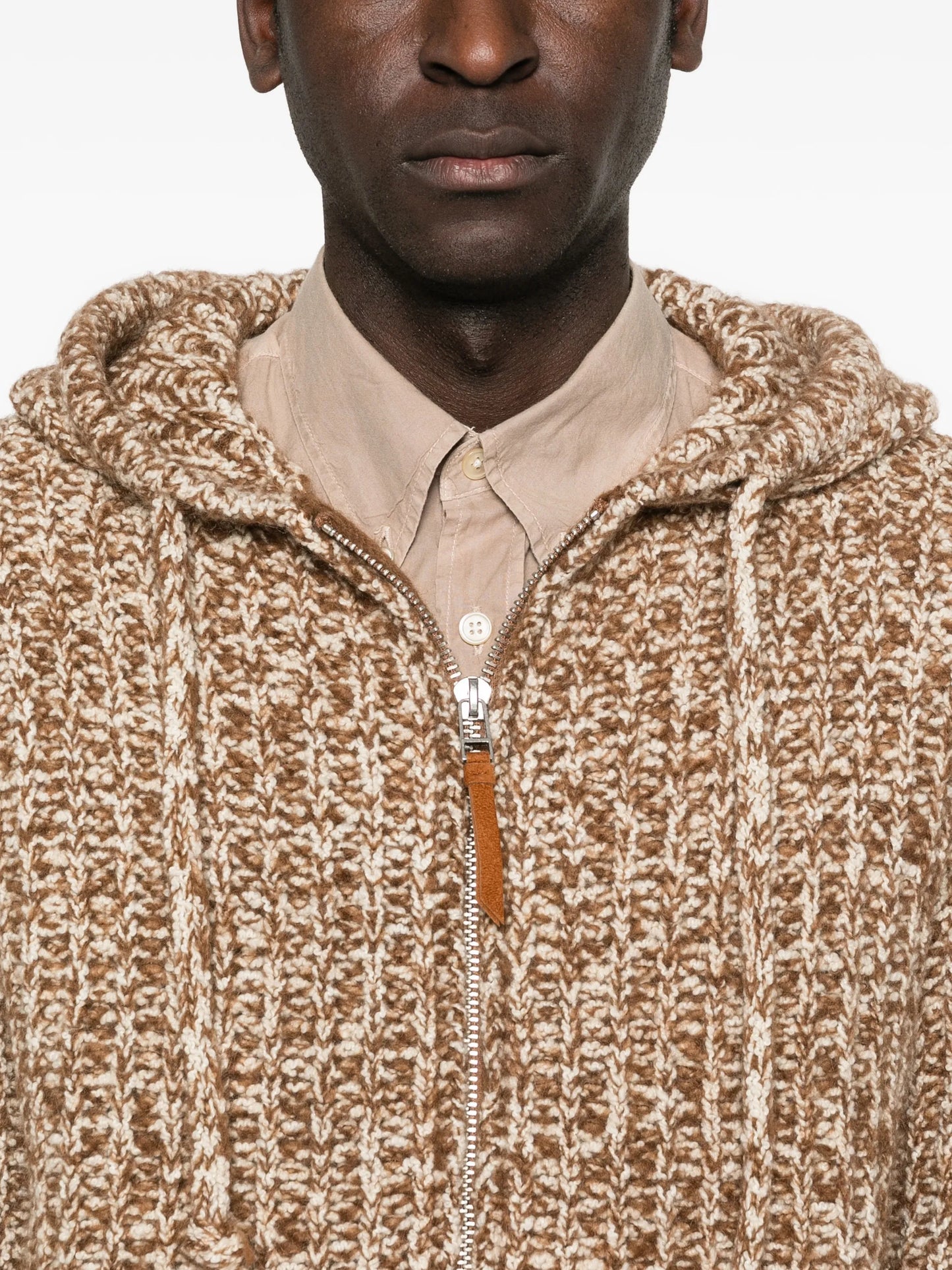 zip-fastening hoodie