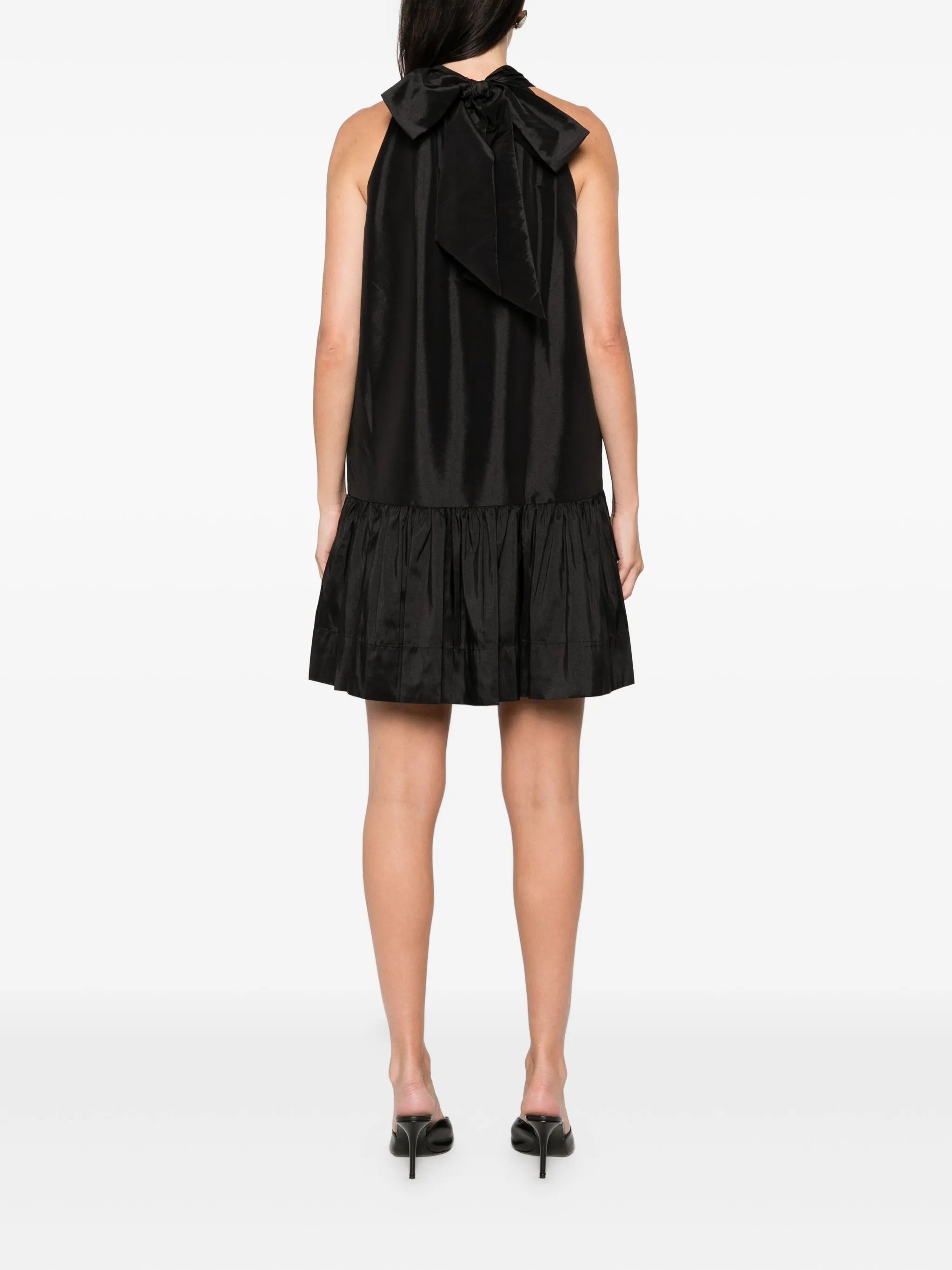 tie-fastening mini dress