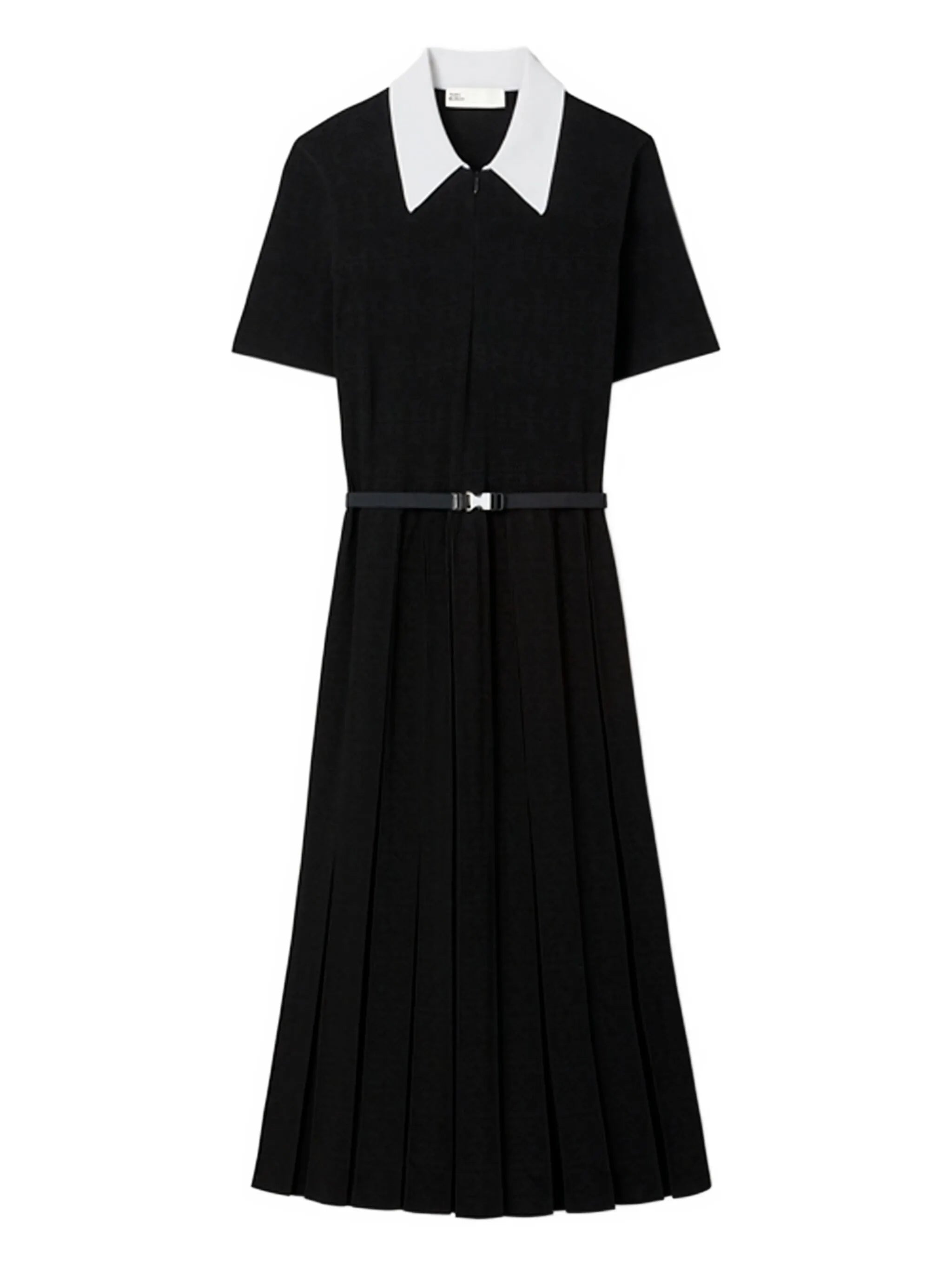 T Monogram pointelle pleated dress