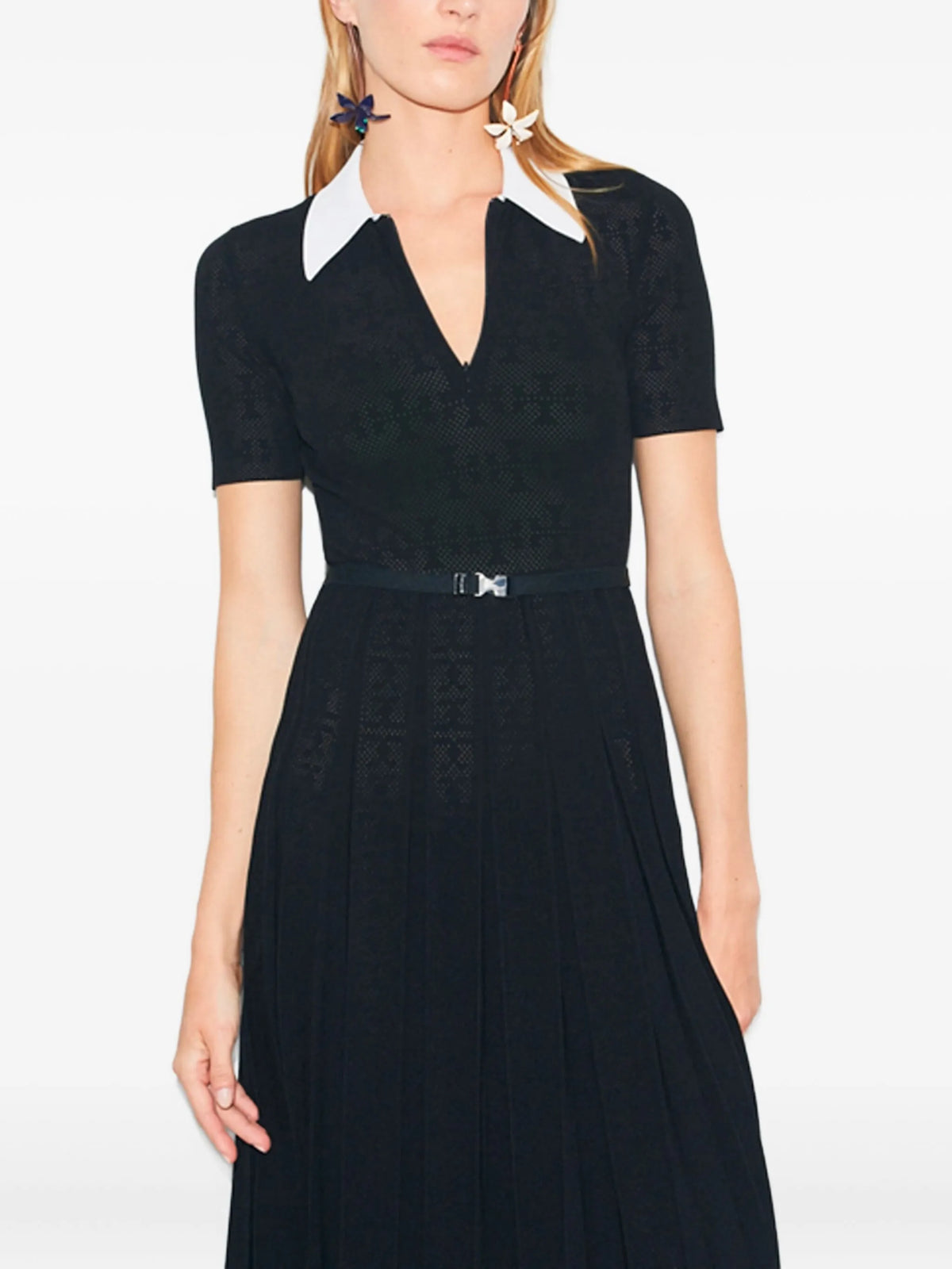 T Monogram pleated dress