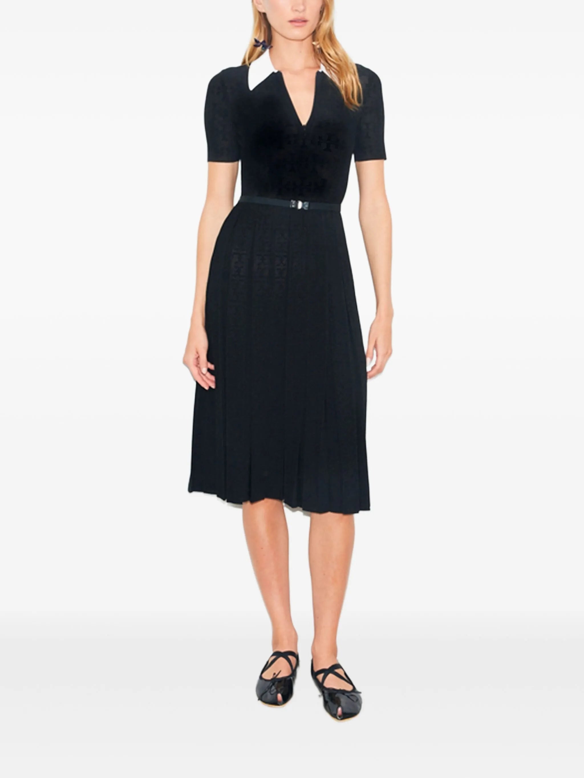 T Monogram pleated dress