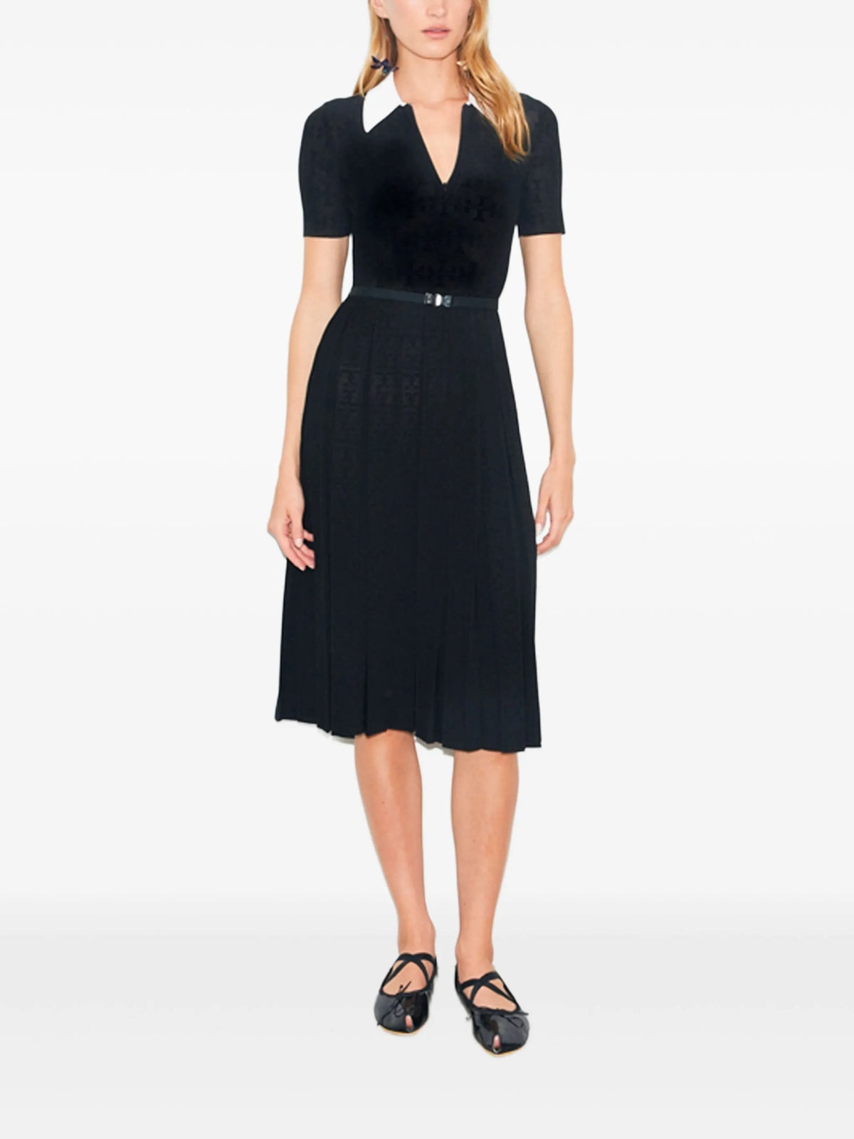 T Monogram pleated dress