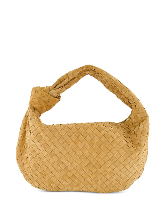 Intrecciato knot handle shoulder bag