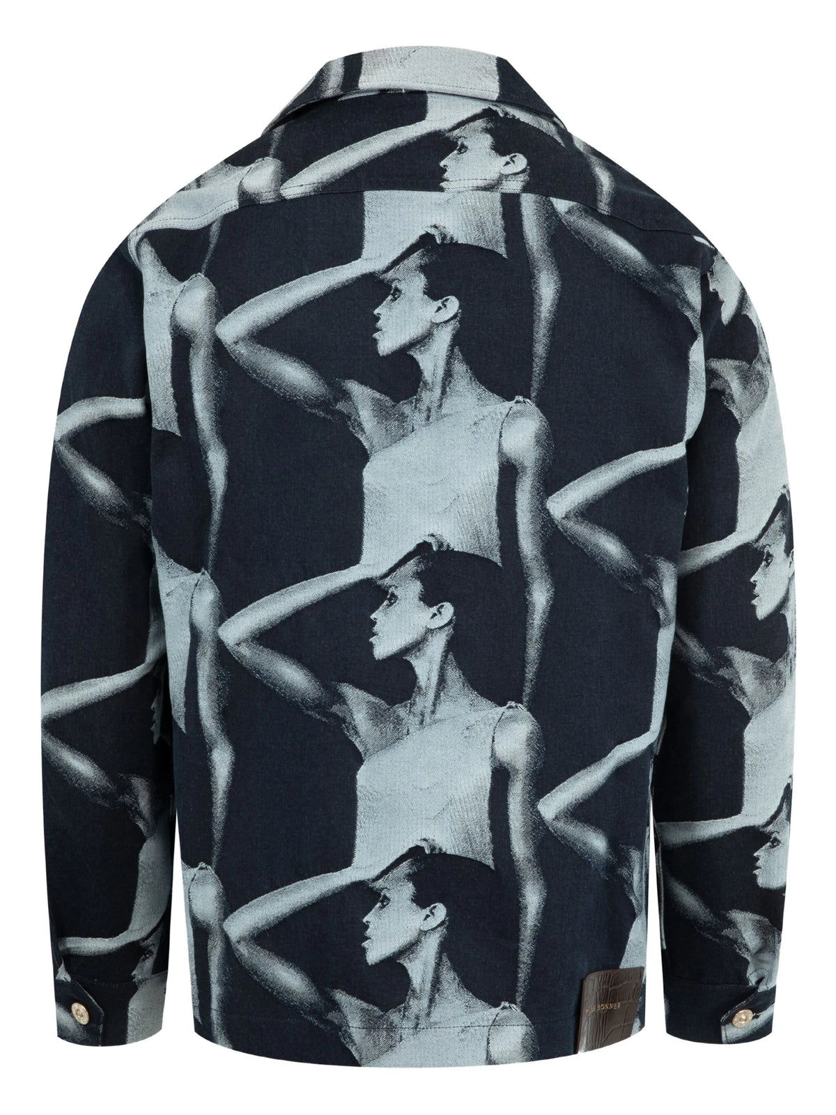 photographic-print zip jacket