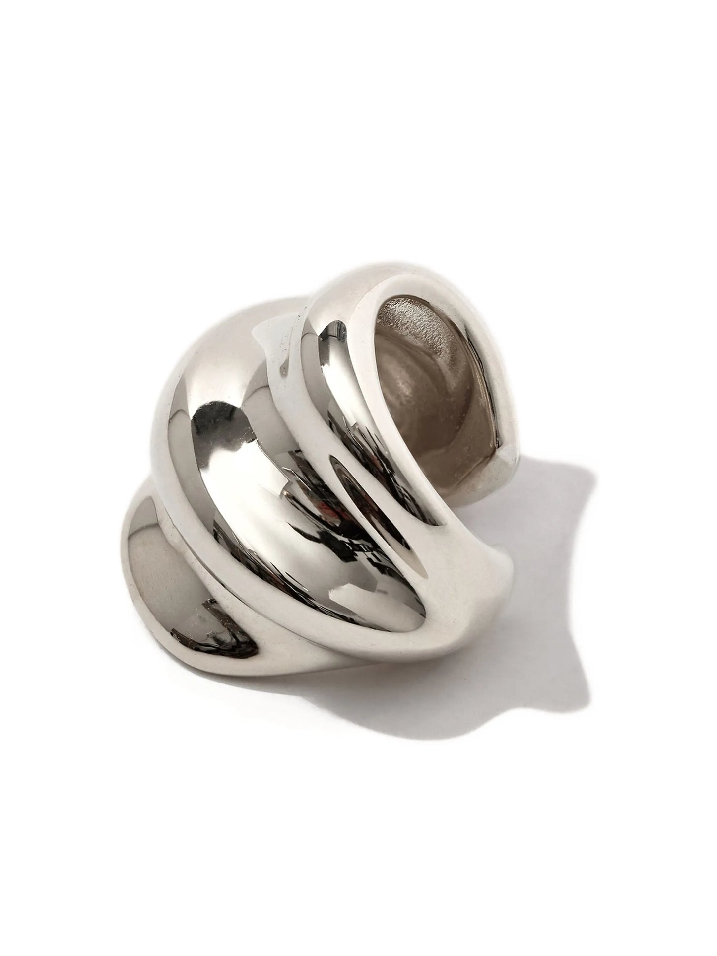 metallic wave ear cuff