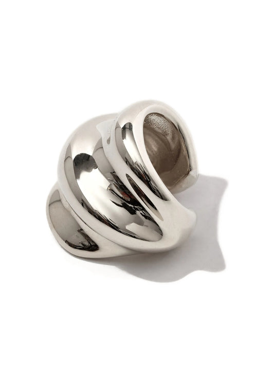 metallic wave ear cuff