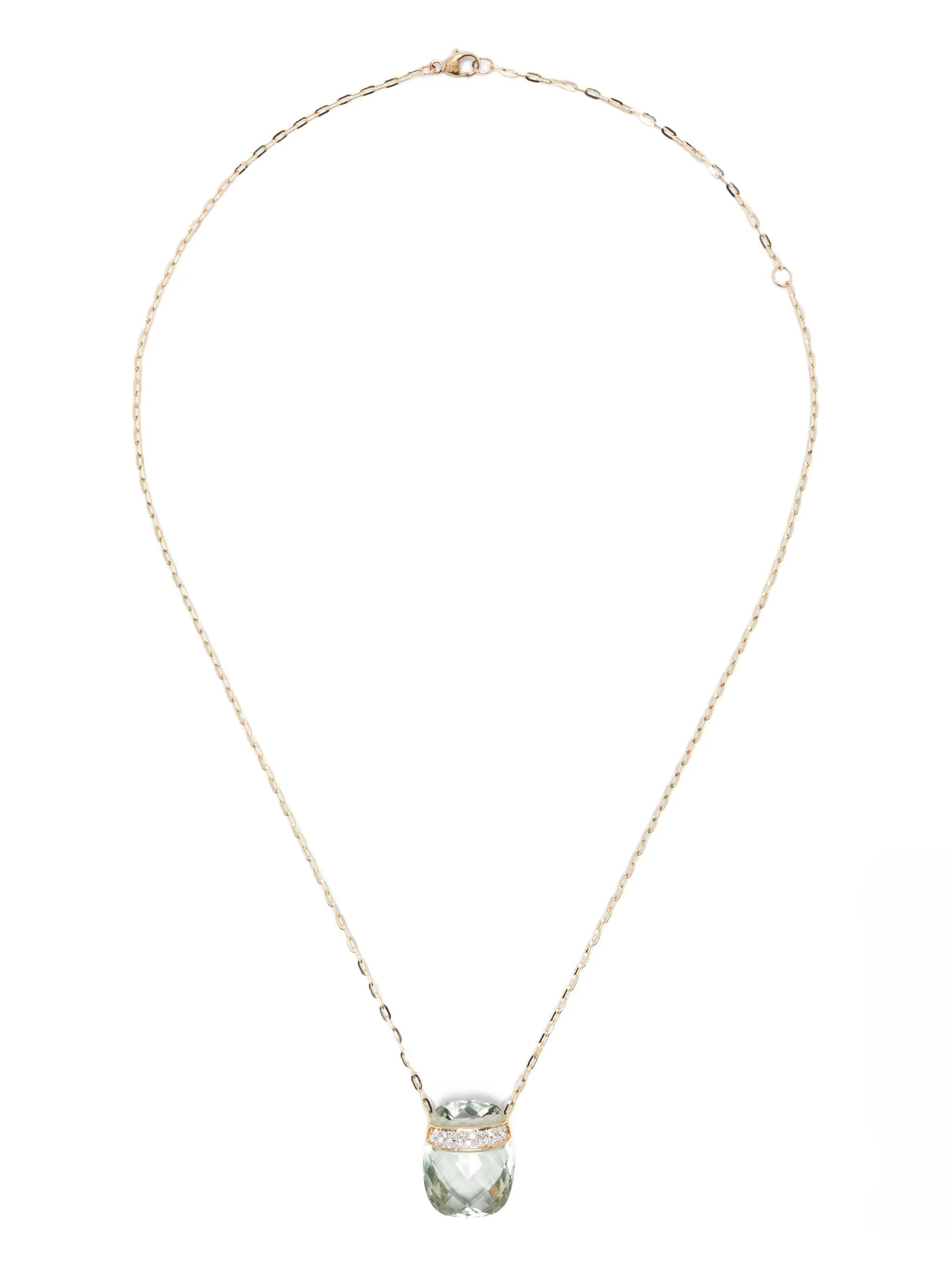 14K yellow gold diamond necklace