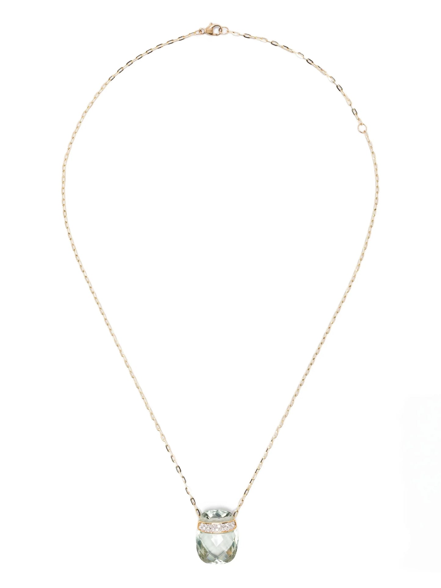 14K yellow gold diamond necklace