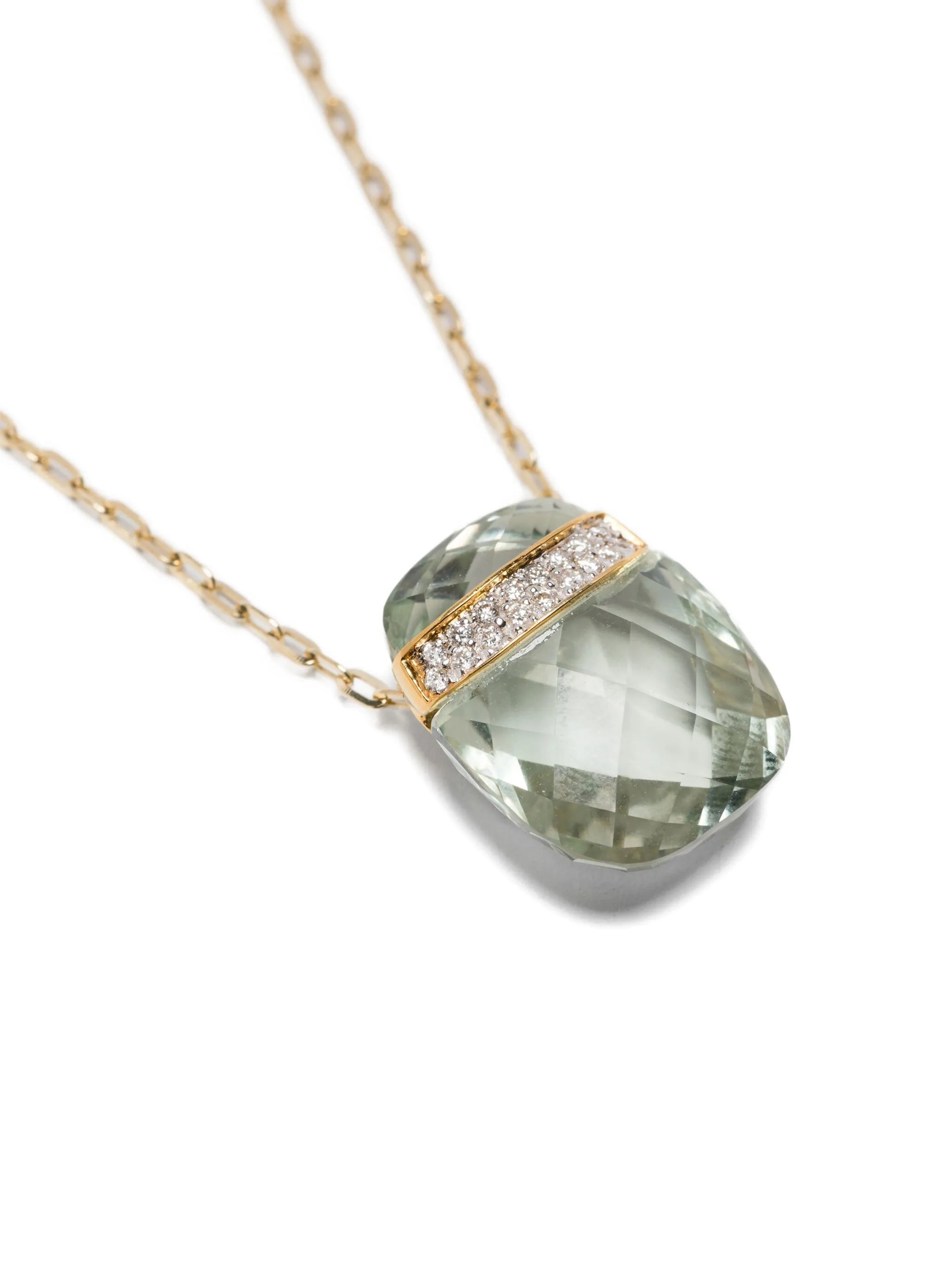 14K yellow gold diamond necklace