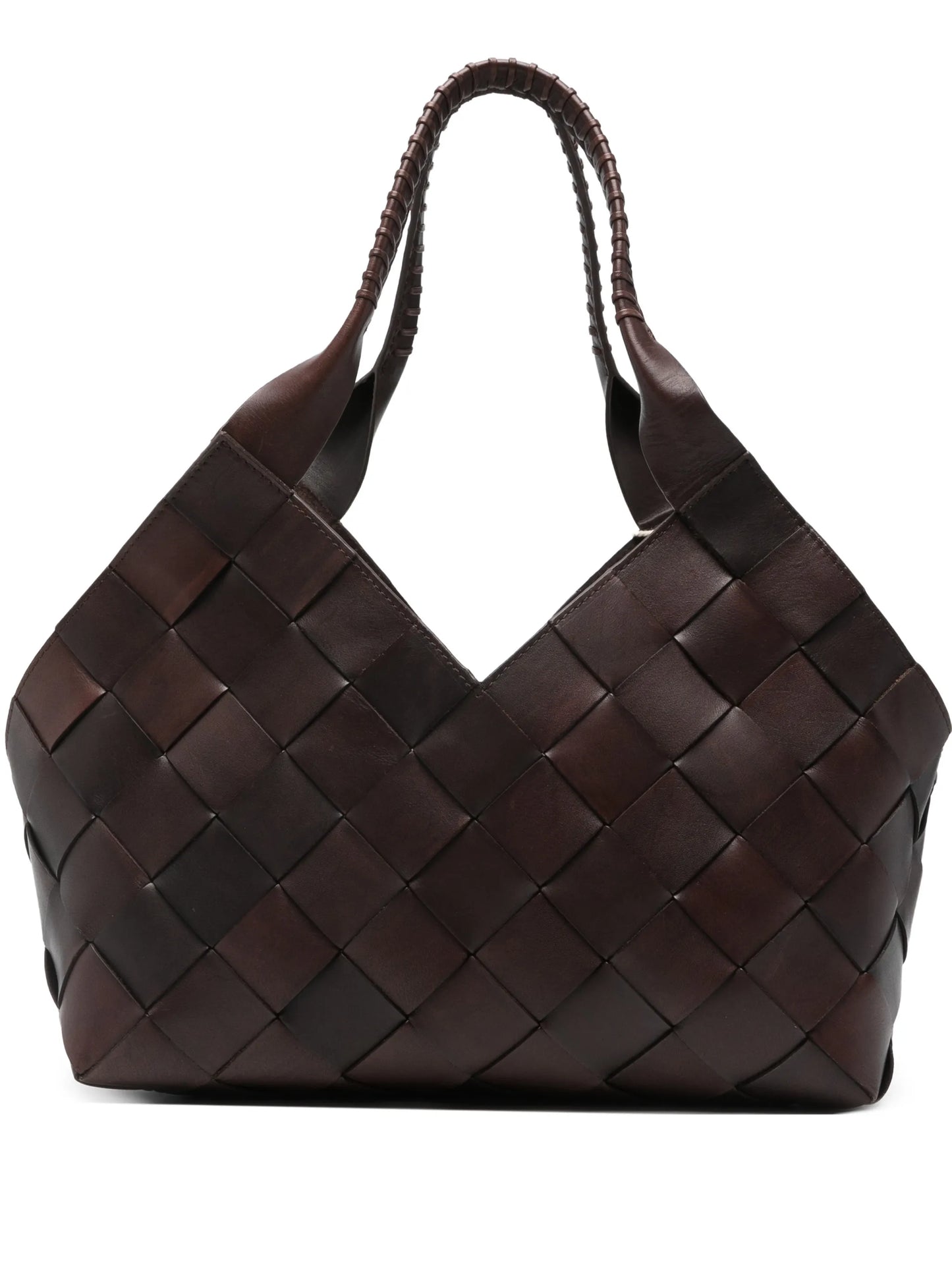Castello woven-leather tote bag