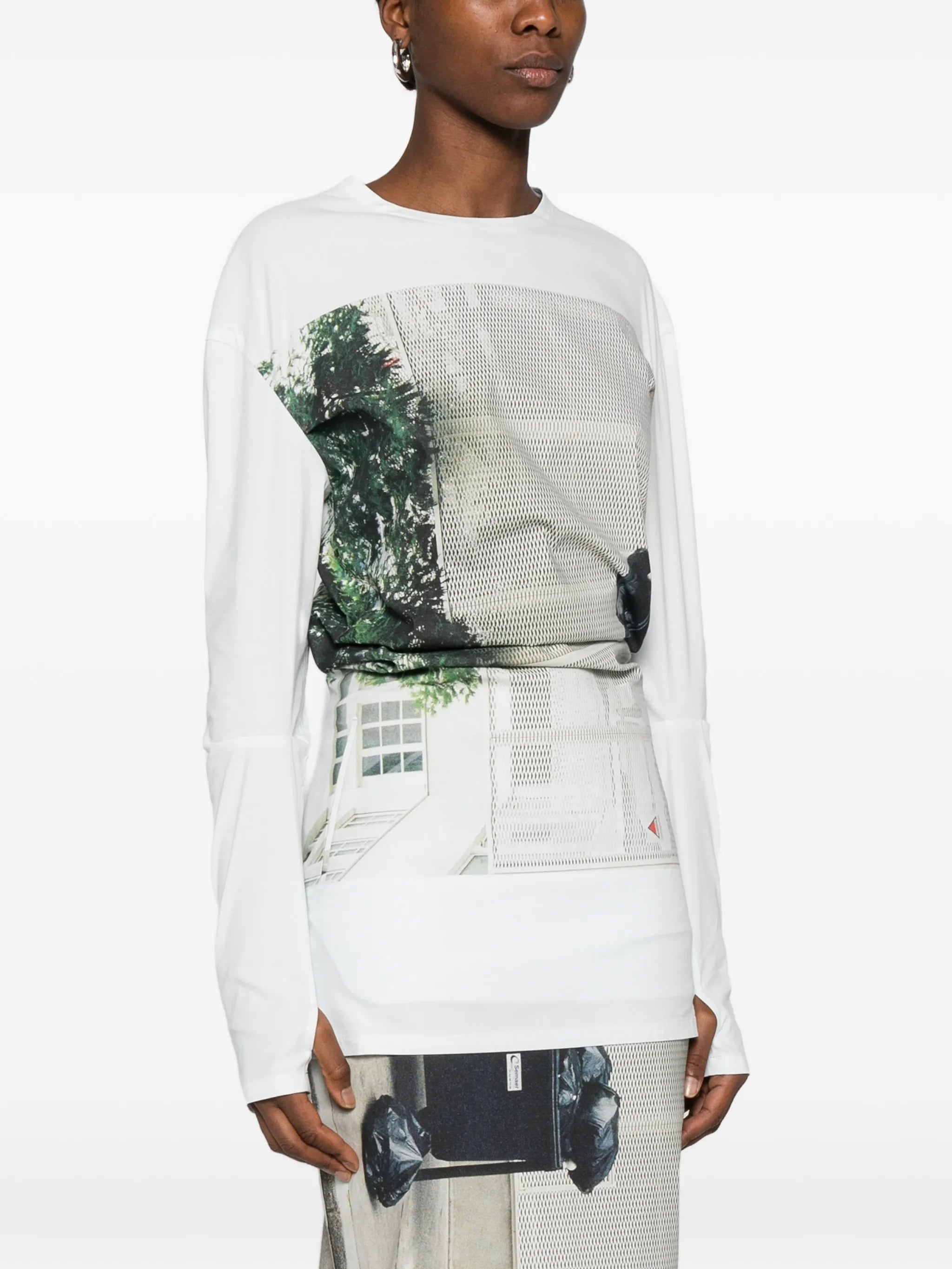 Street View graphic print top
