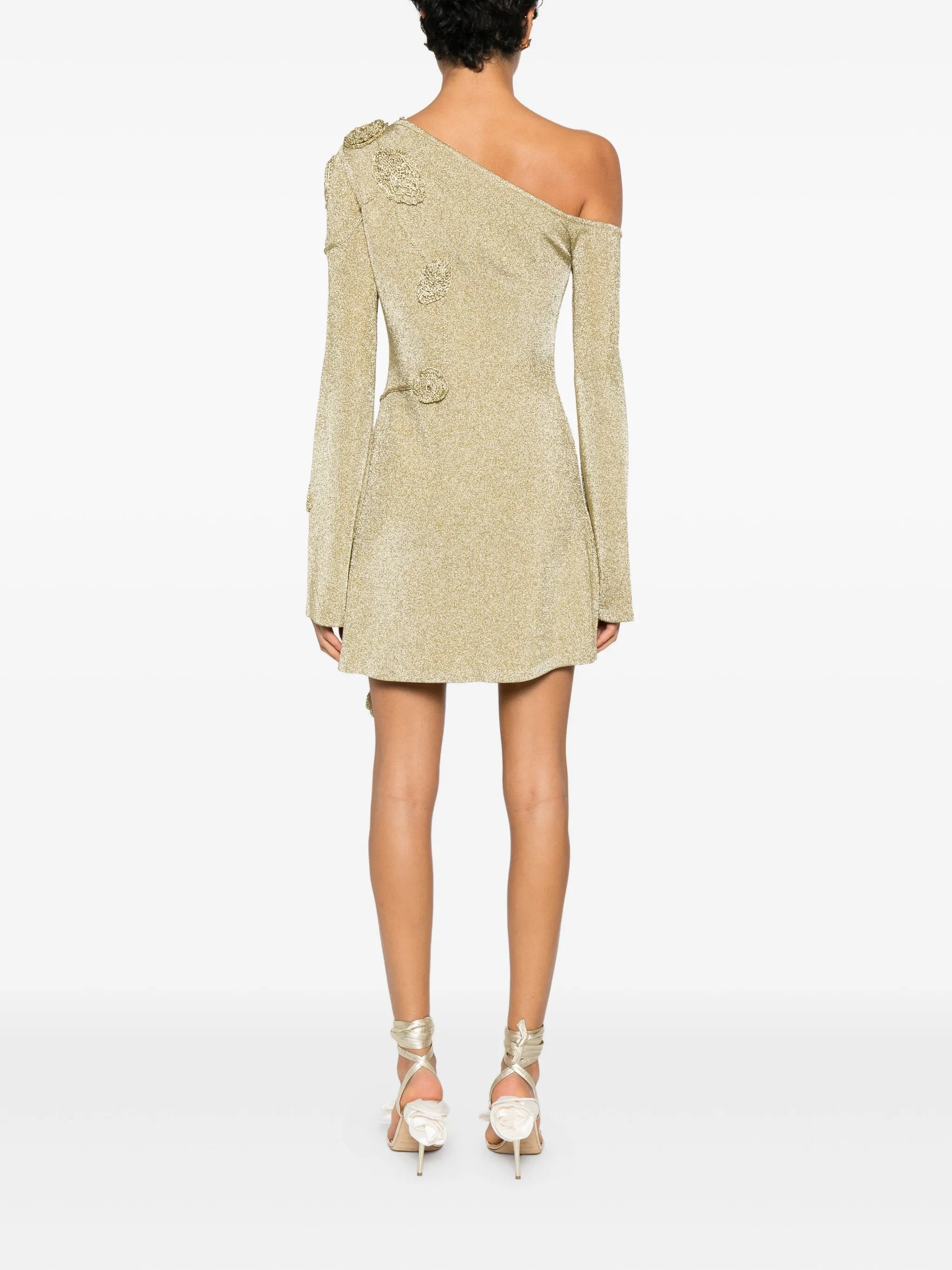 Kaela floral-appliqué mini dress