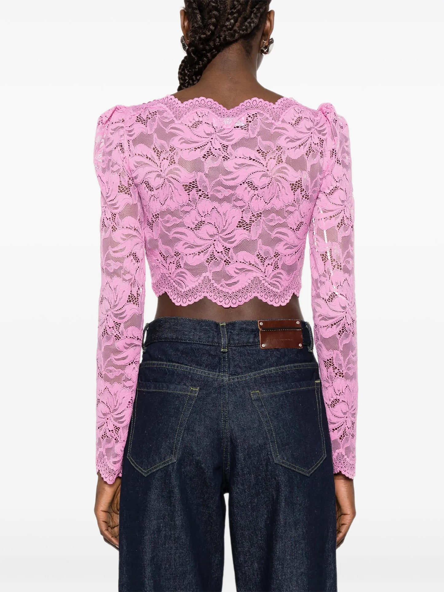 lace boat-neck top