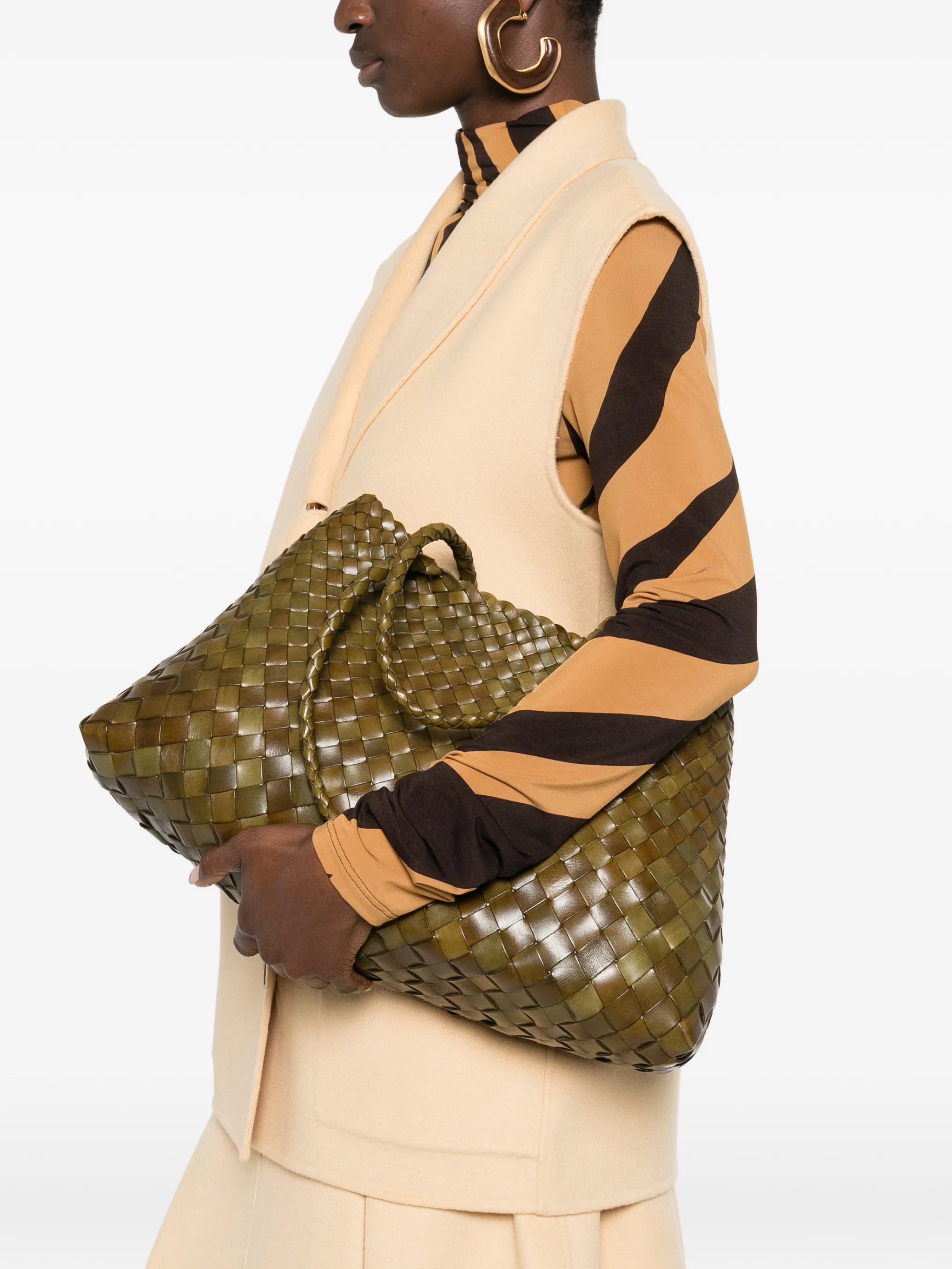 big Santa Croce interwoven tote bag