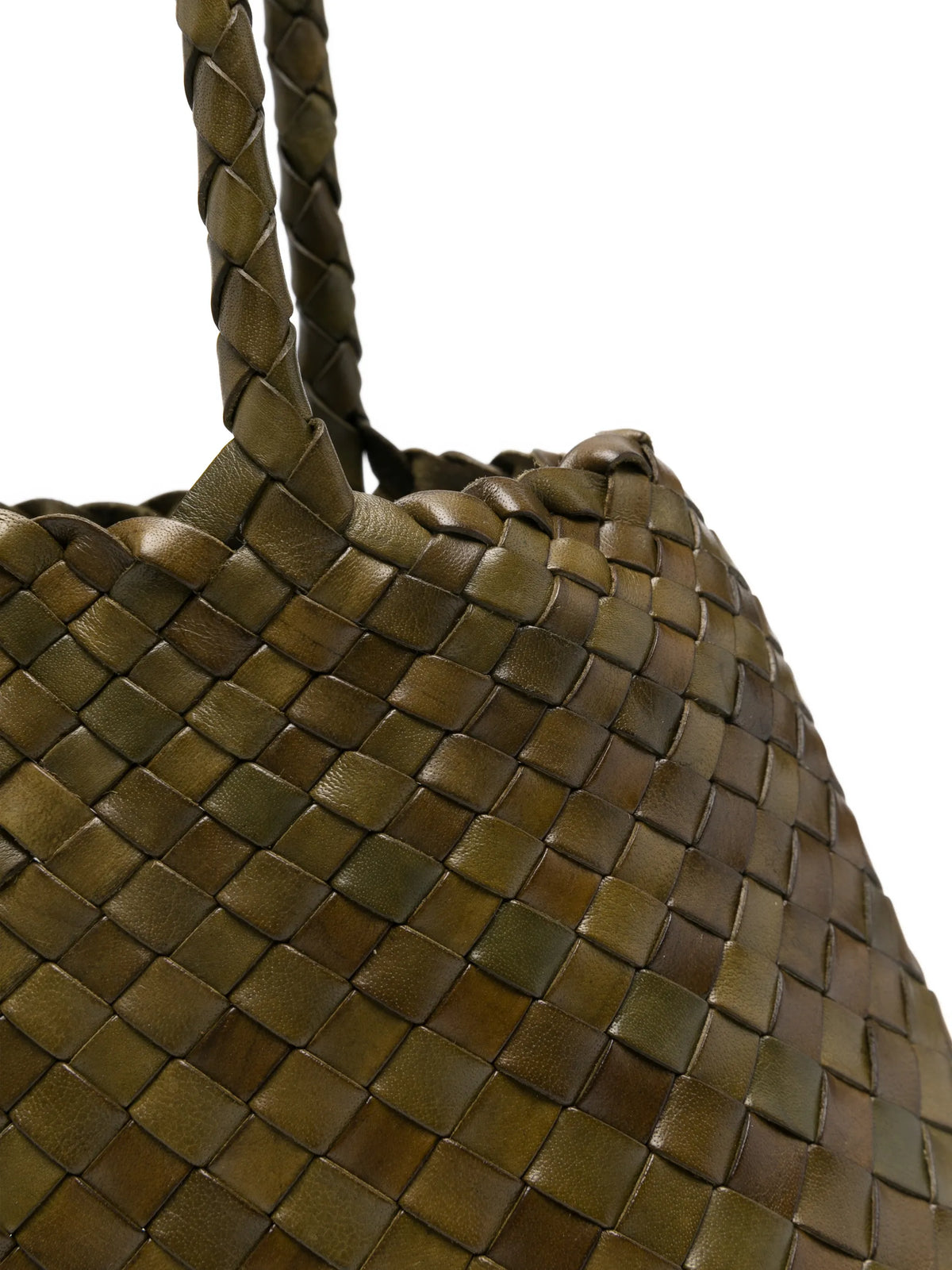 big Santa Croce woven leather tote bag