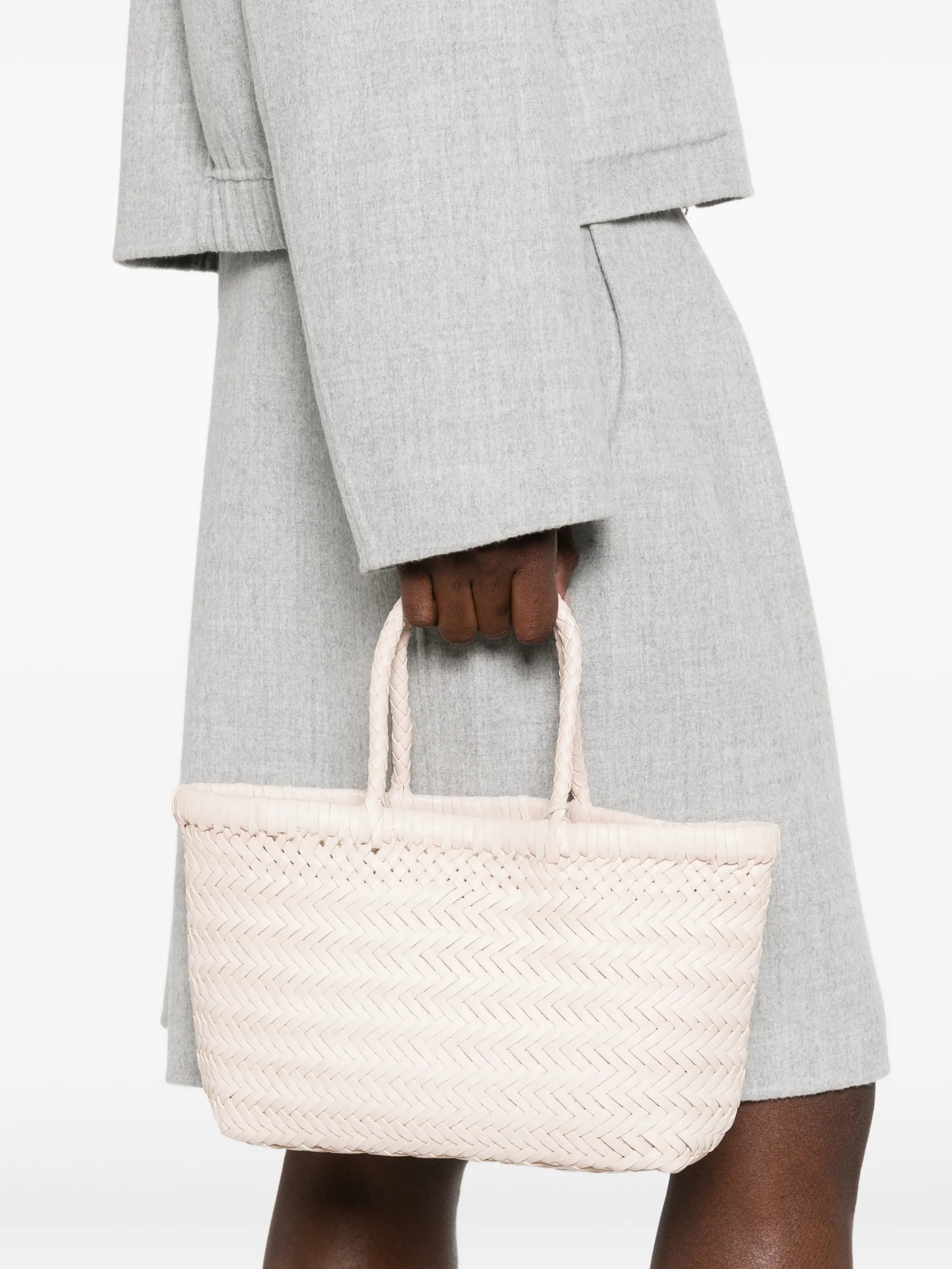 mini Flat Gora woven tote bag