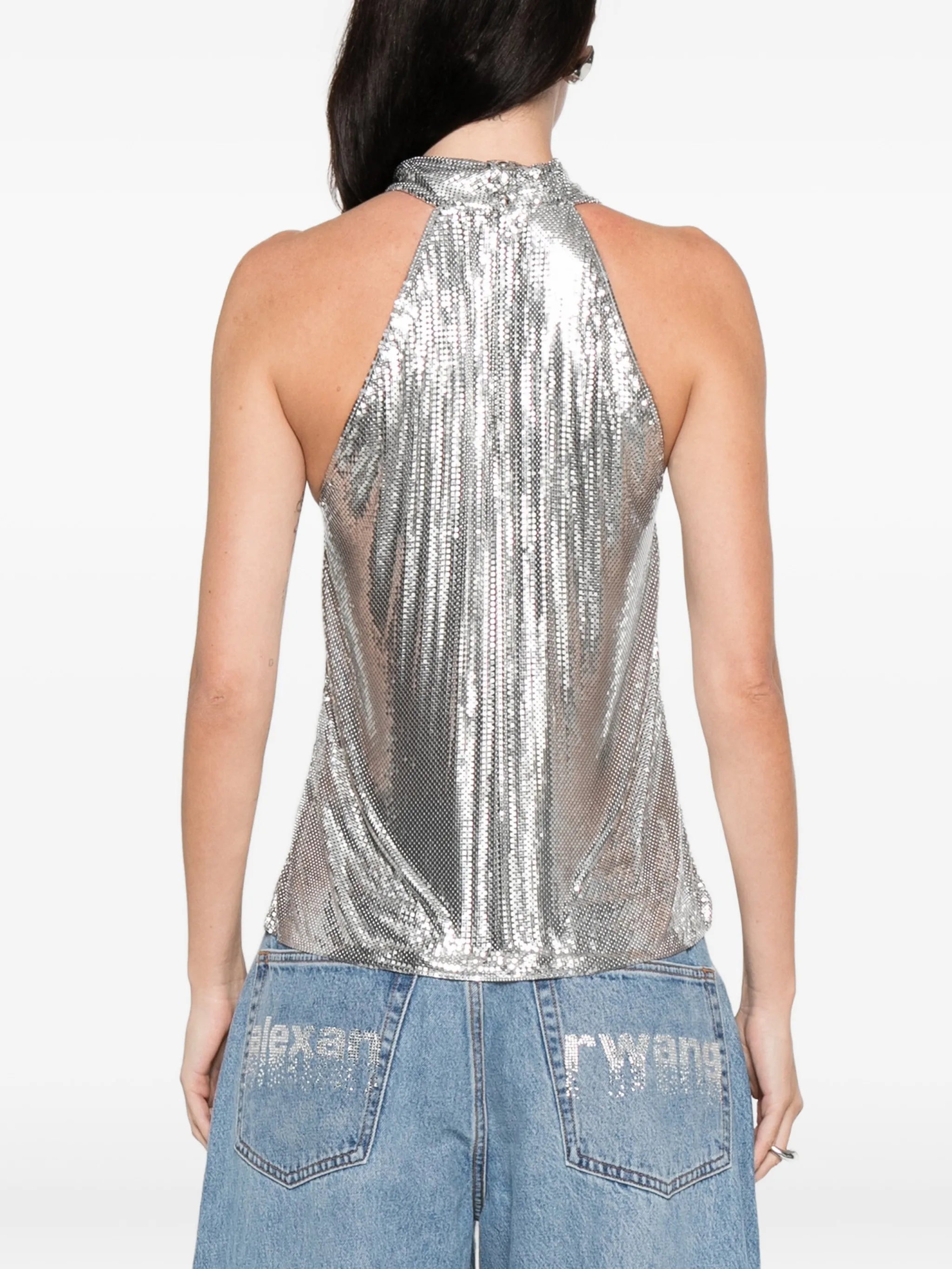 halterneck chainmail blouse