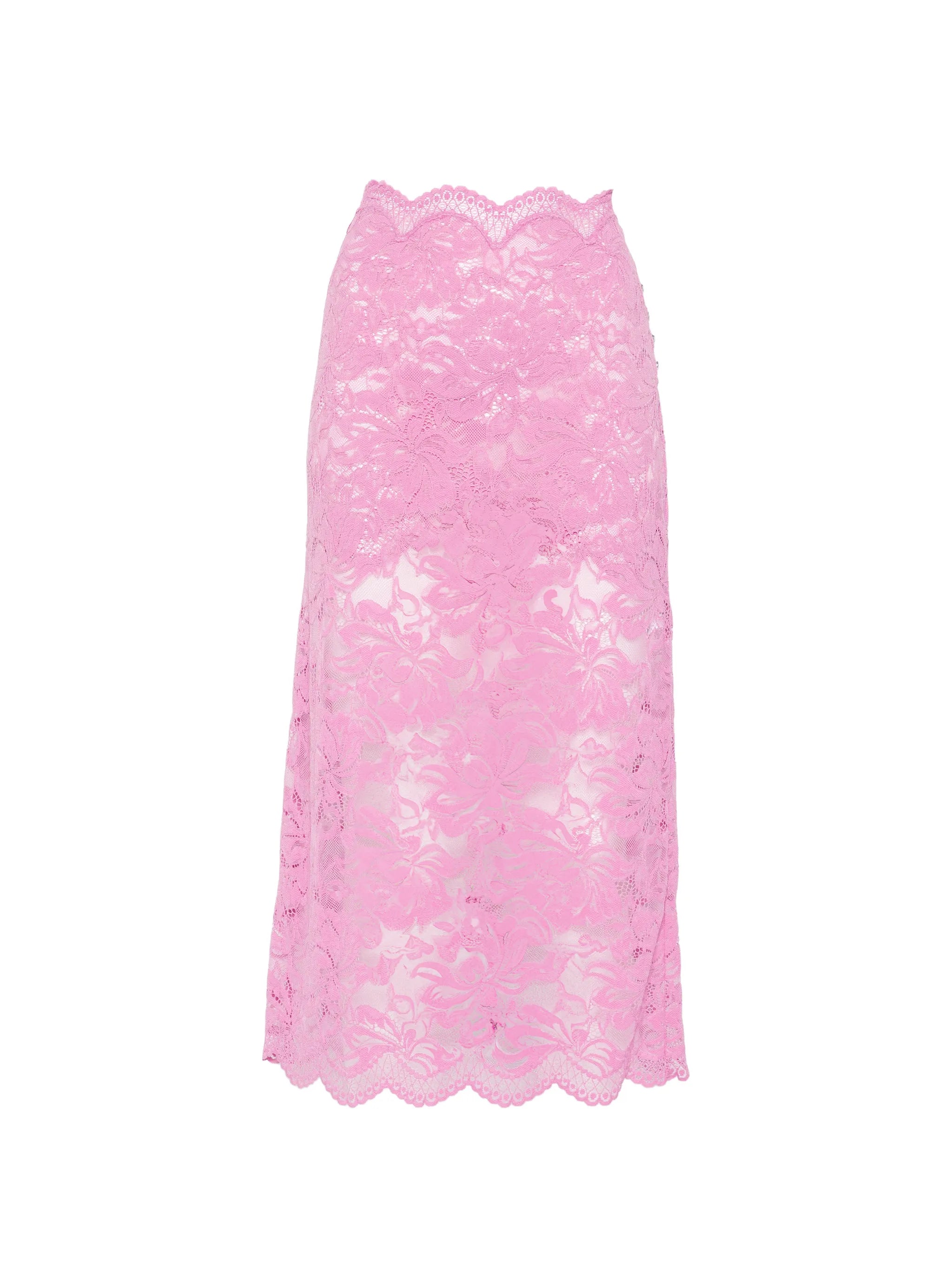 lace pencil midi skirt