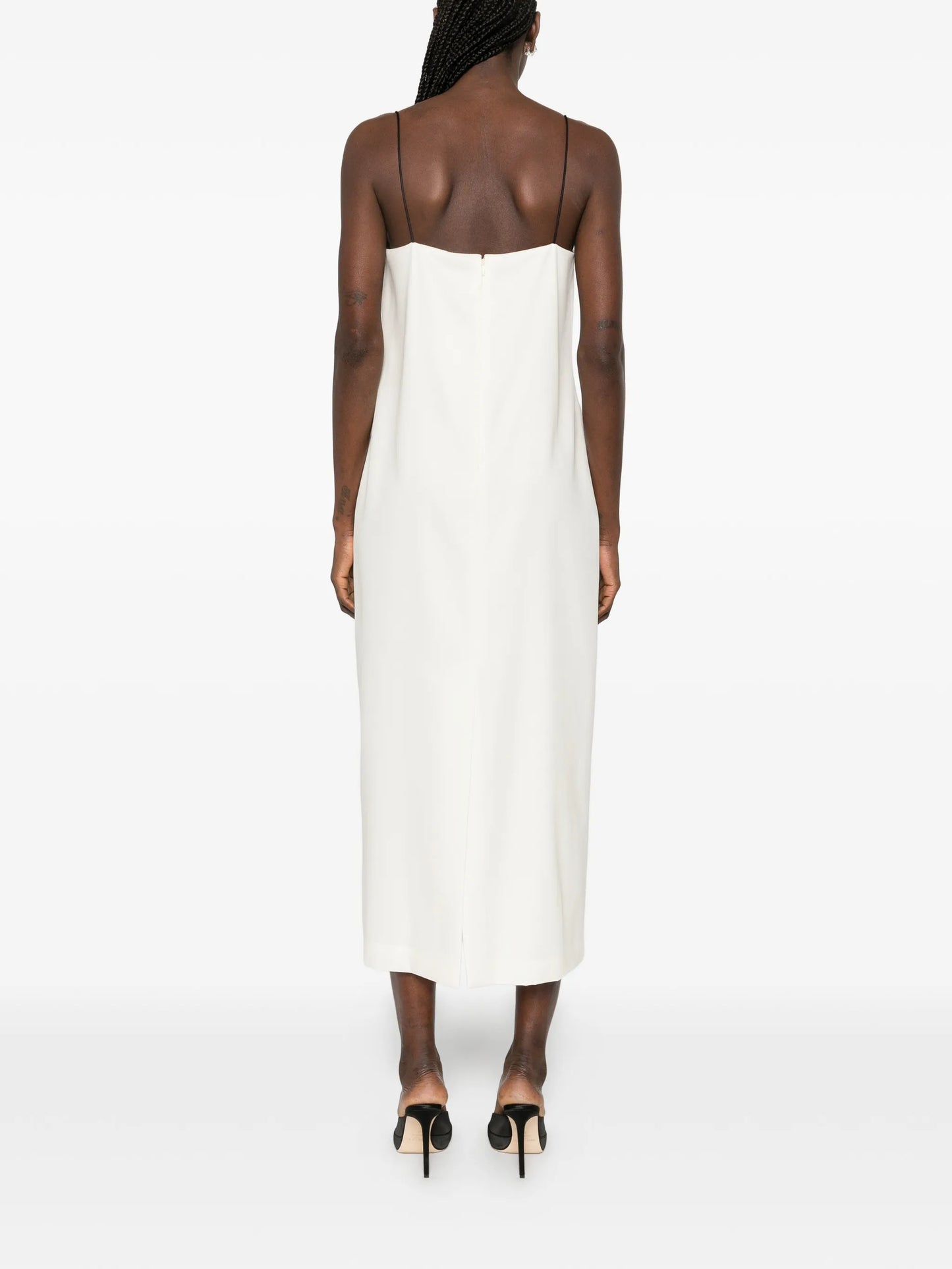 contrasting-panel midi dress