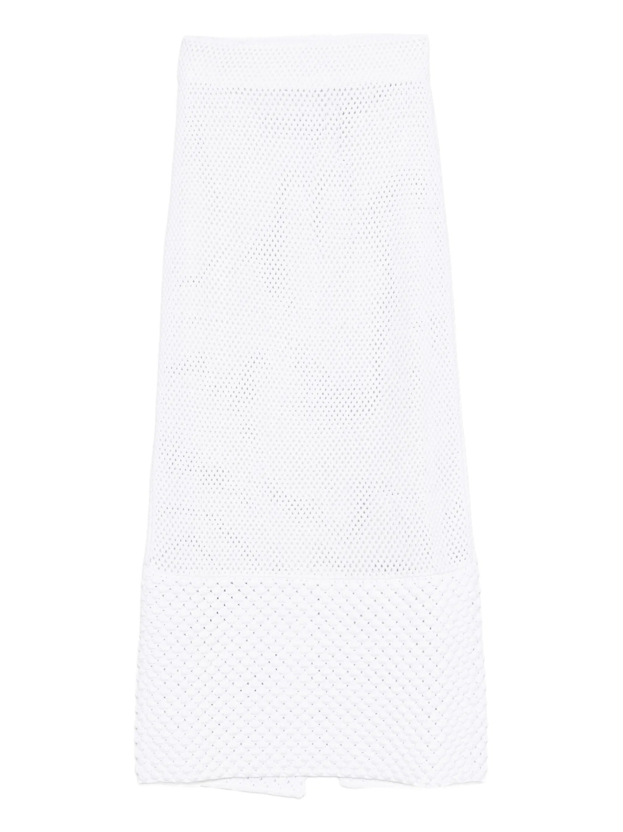 net stitch pearl trim skirt