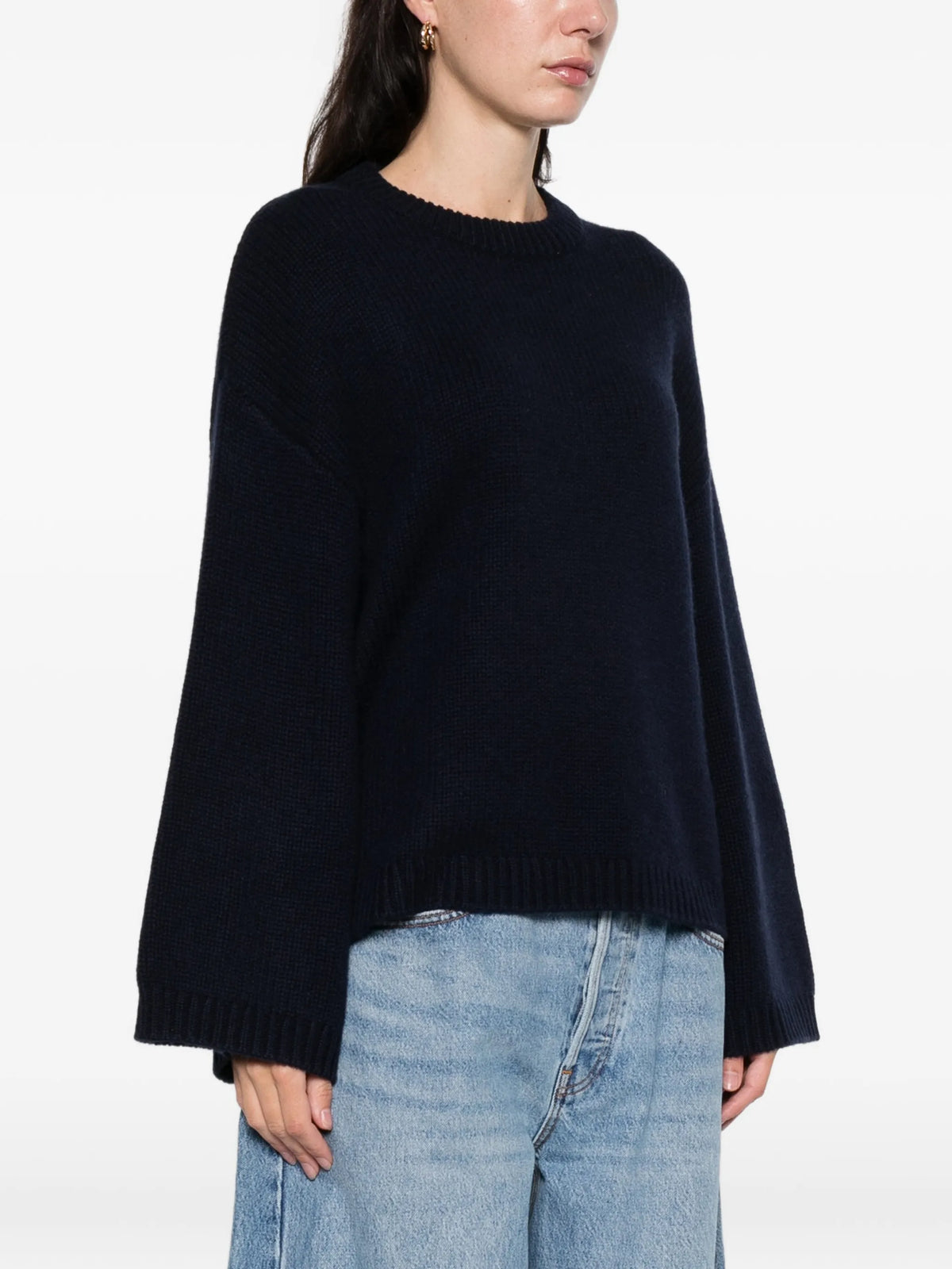 Chunky crewneck cashmere sweater
