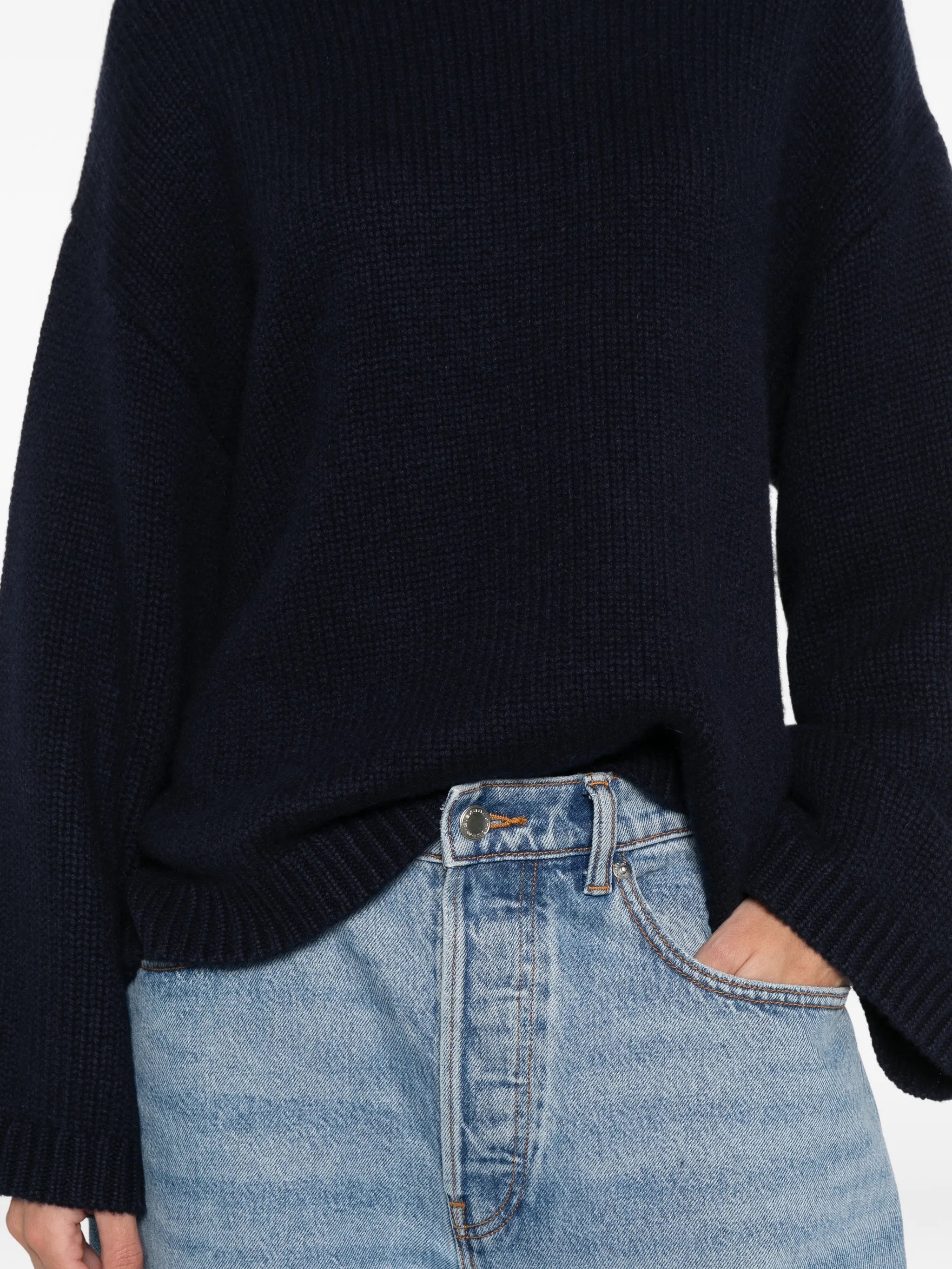 Chunky crewneck cashmere sweater