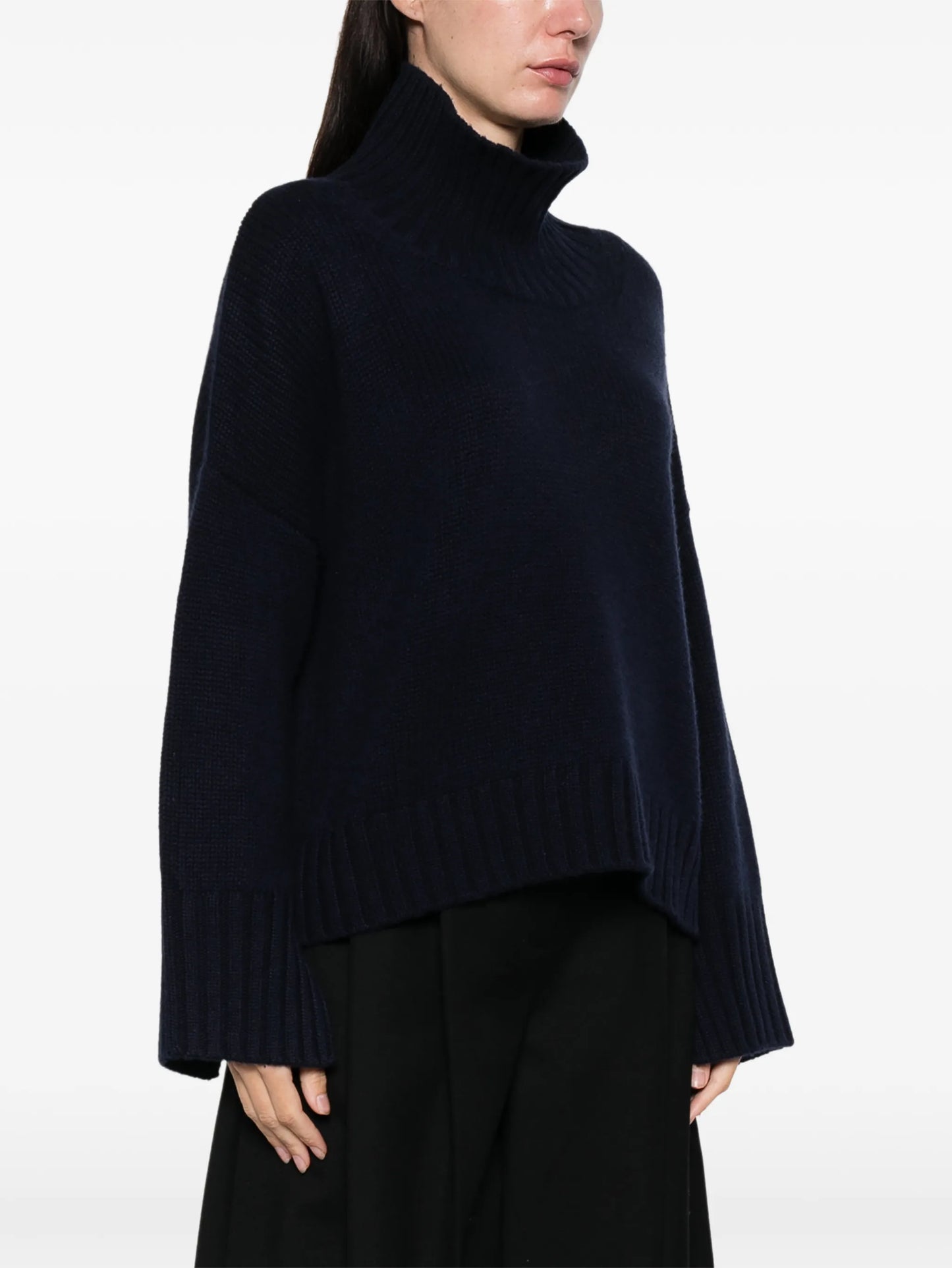 high-neck sweater