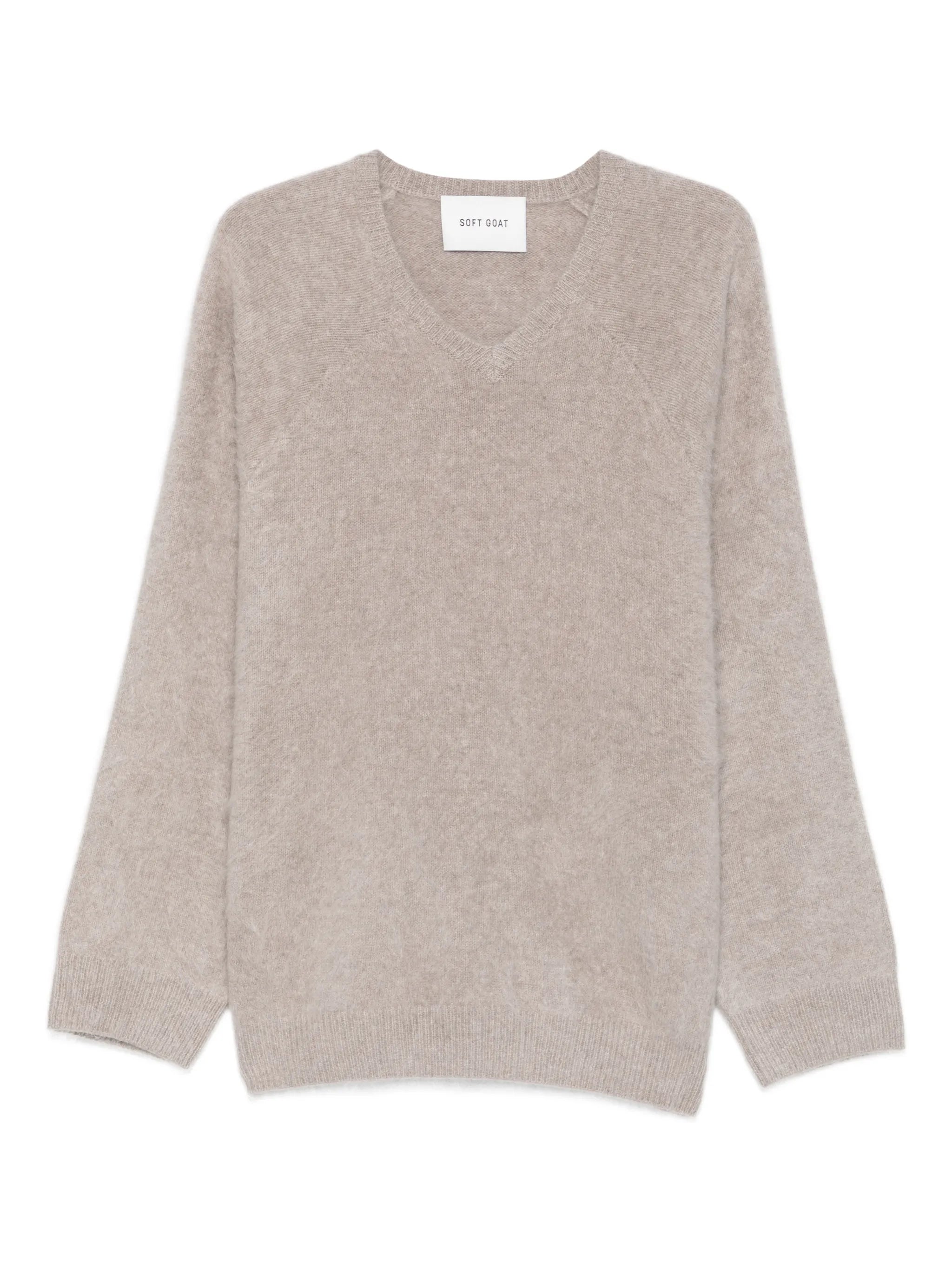 brushed v-neck sweater
