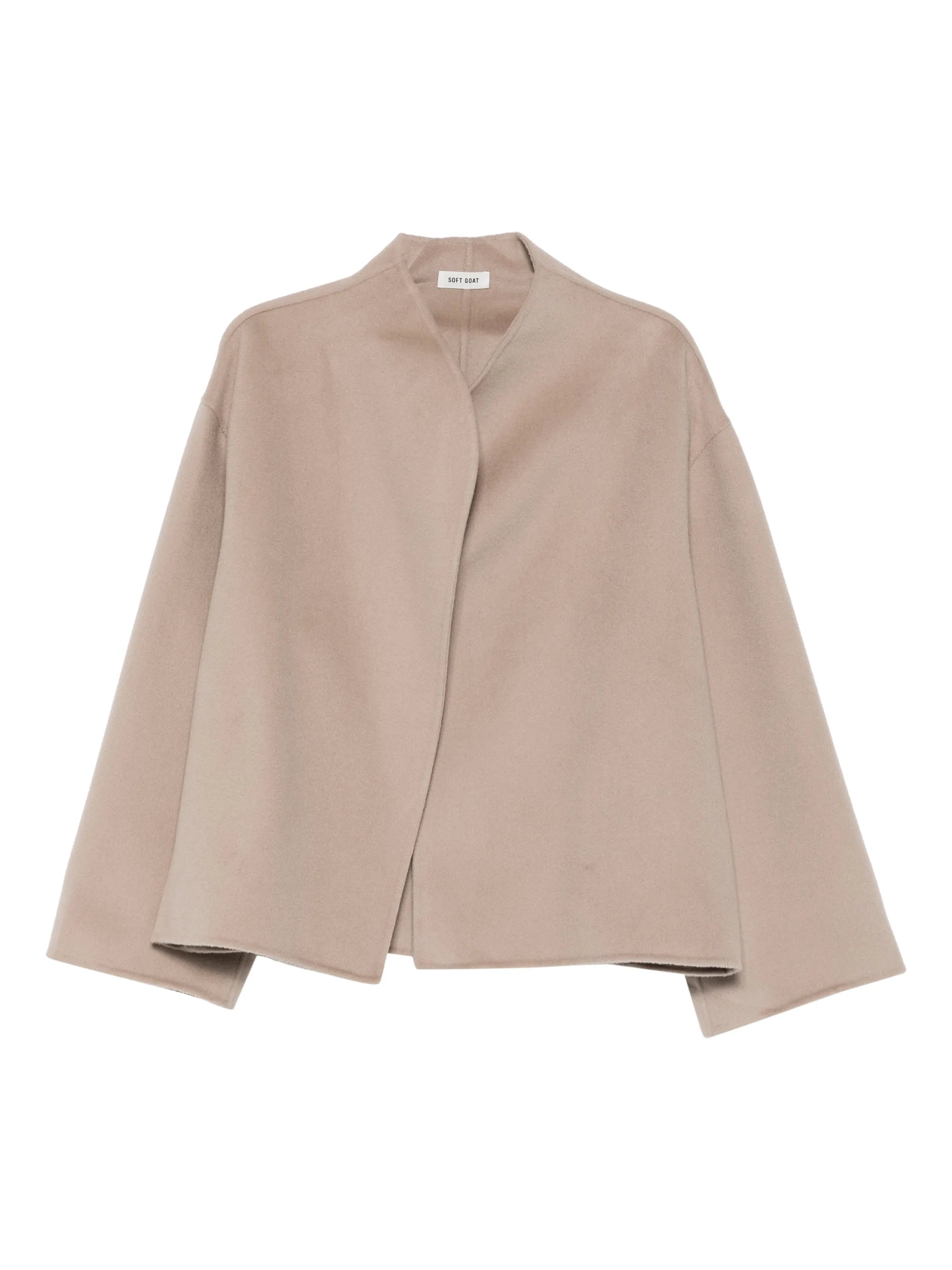 open-front short oversized coat