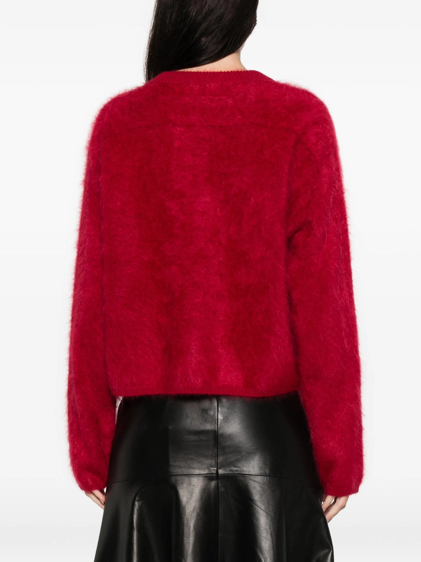 brushed crew-neck sweater