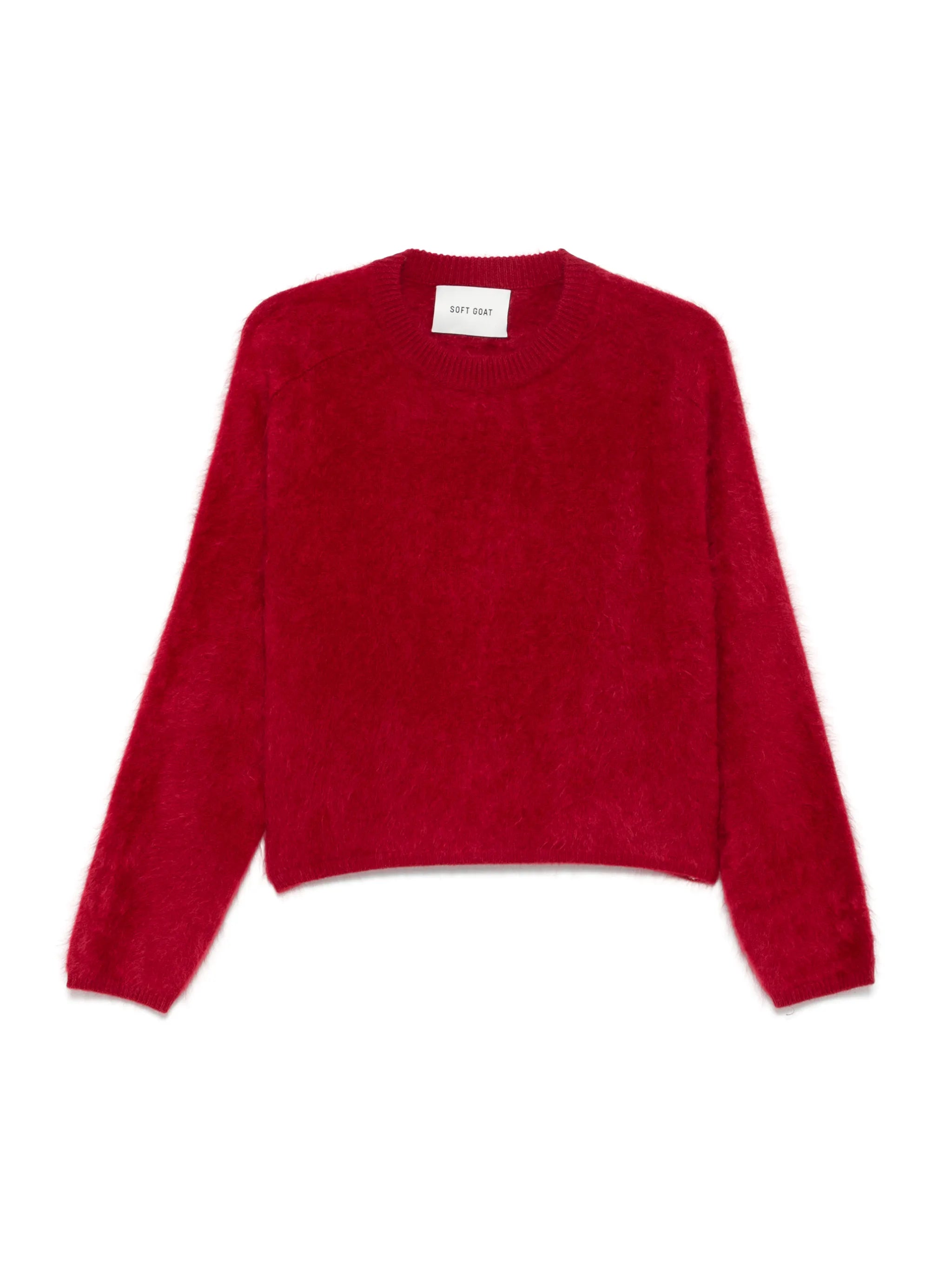 brushed crew-neck sweater